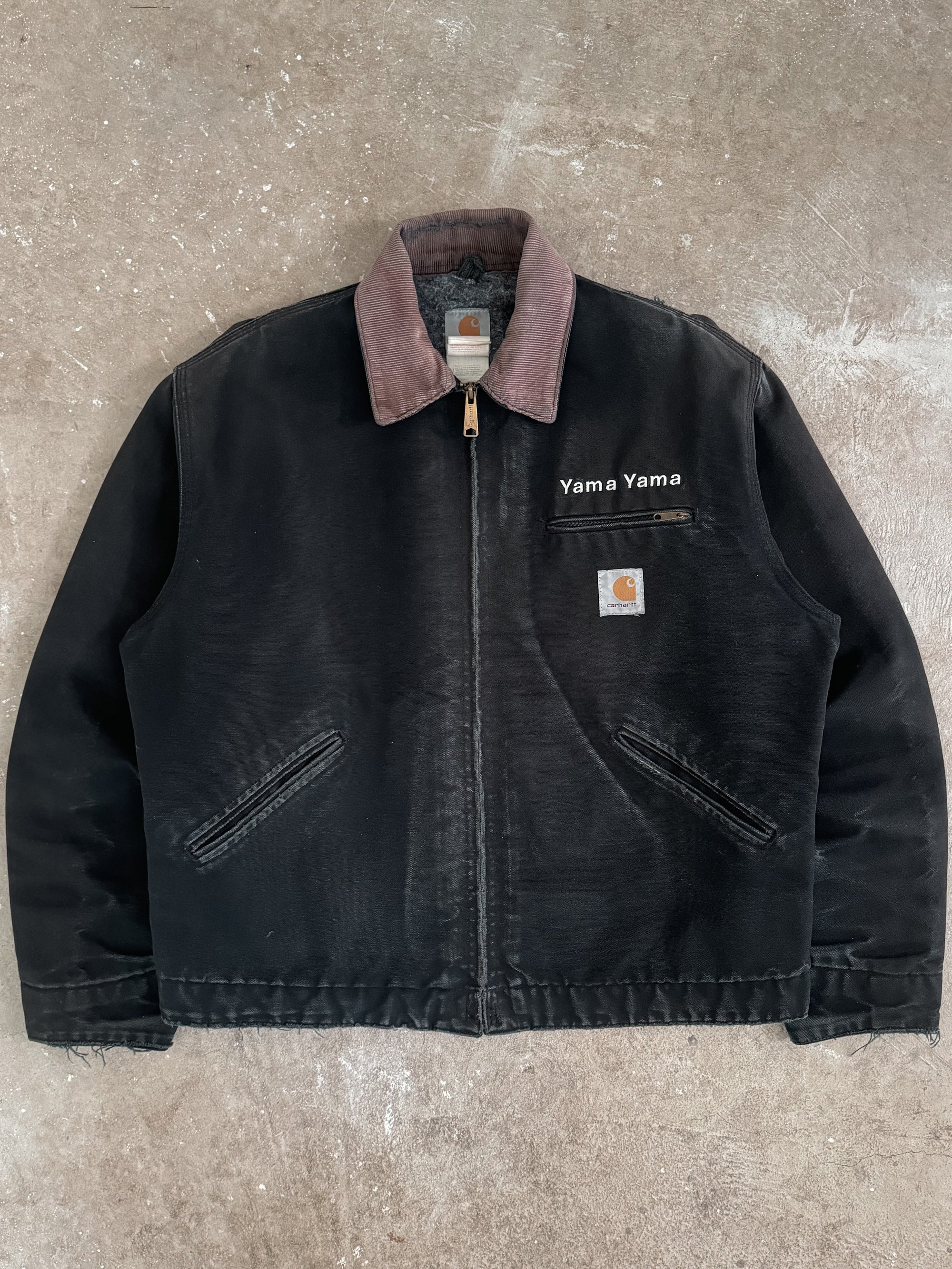 Carhartt Distressed Black J001 Detroit Jacket (XXL)