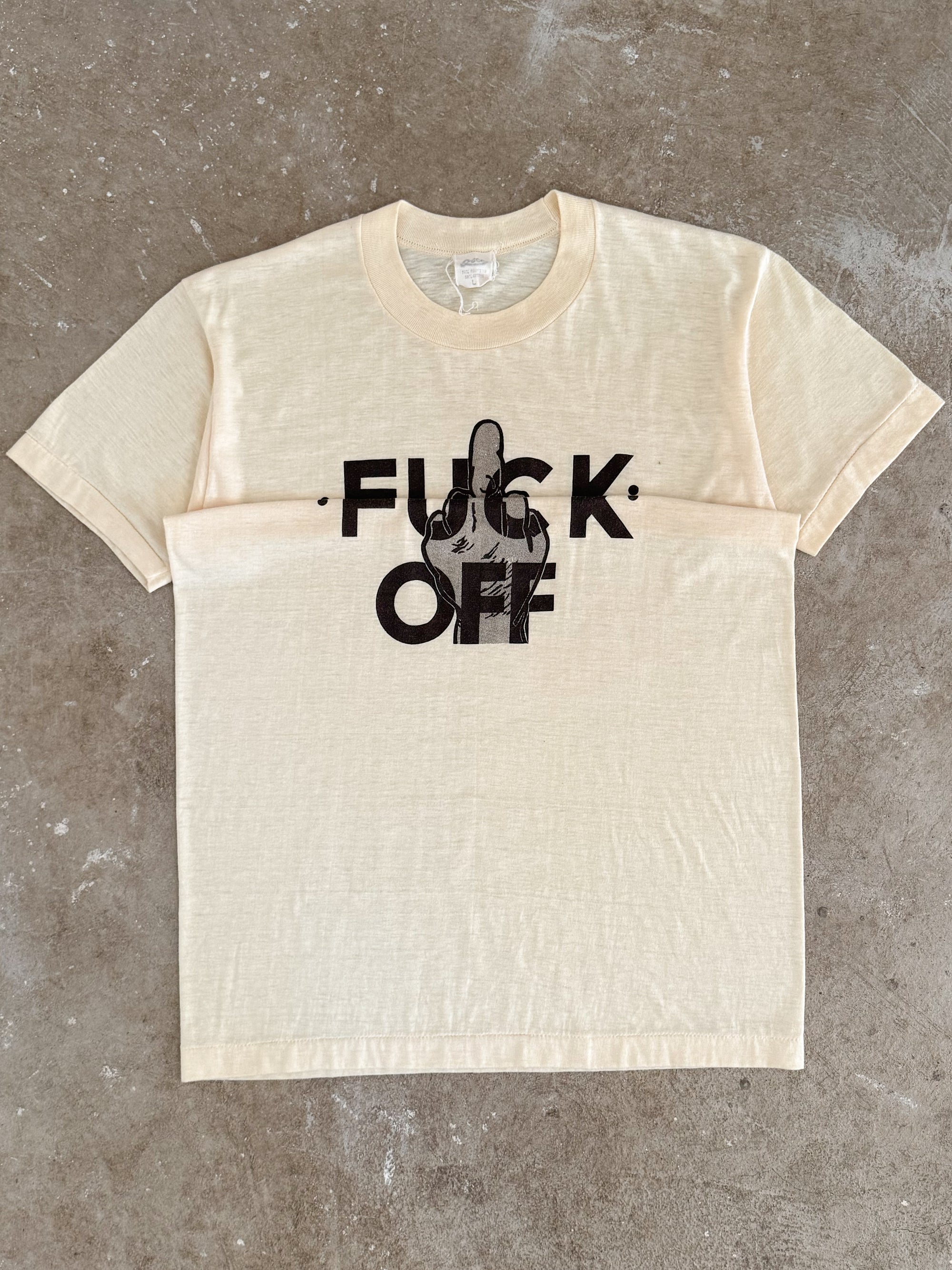 1980s "Fuck Off" Hidden Message Tee (S)