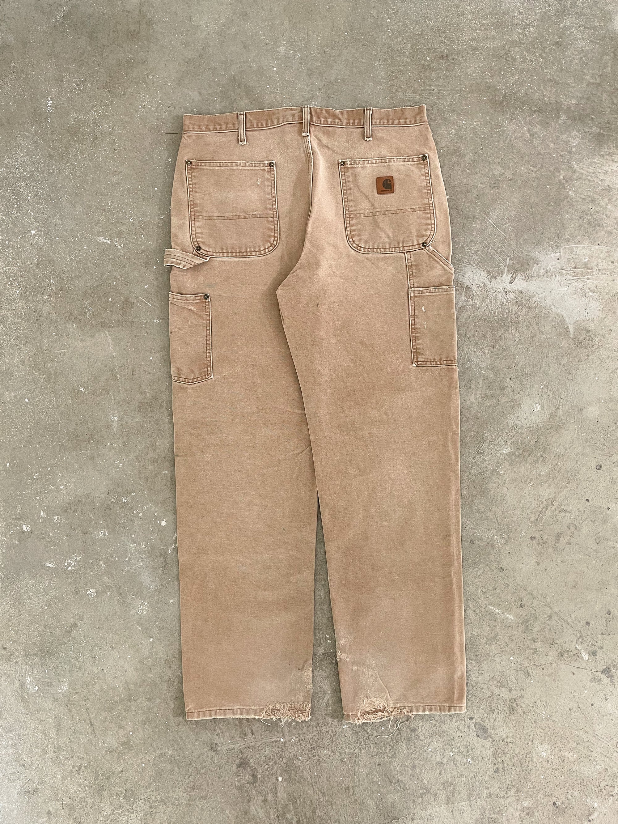 Carhartt B136 Tan Double Knee Work Pants (34X32)