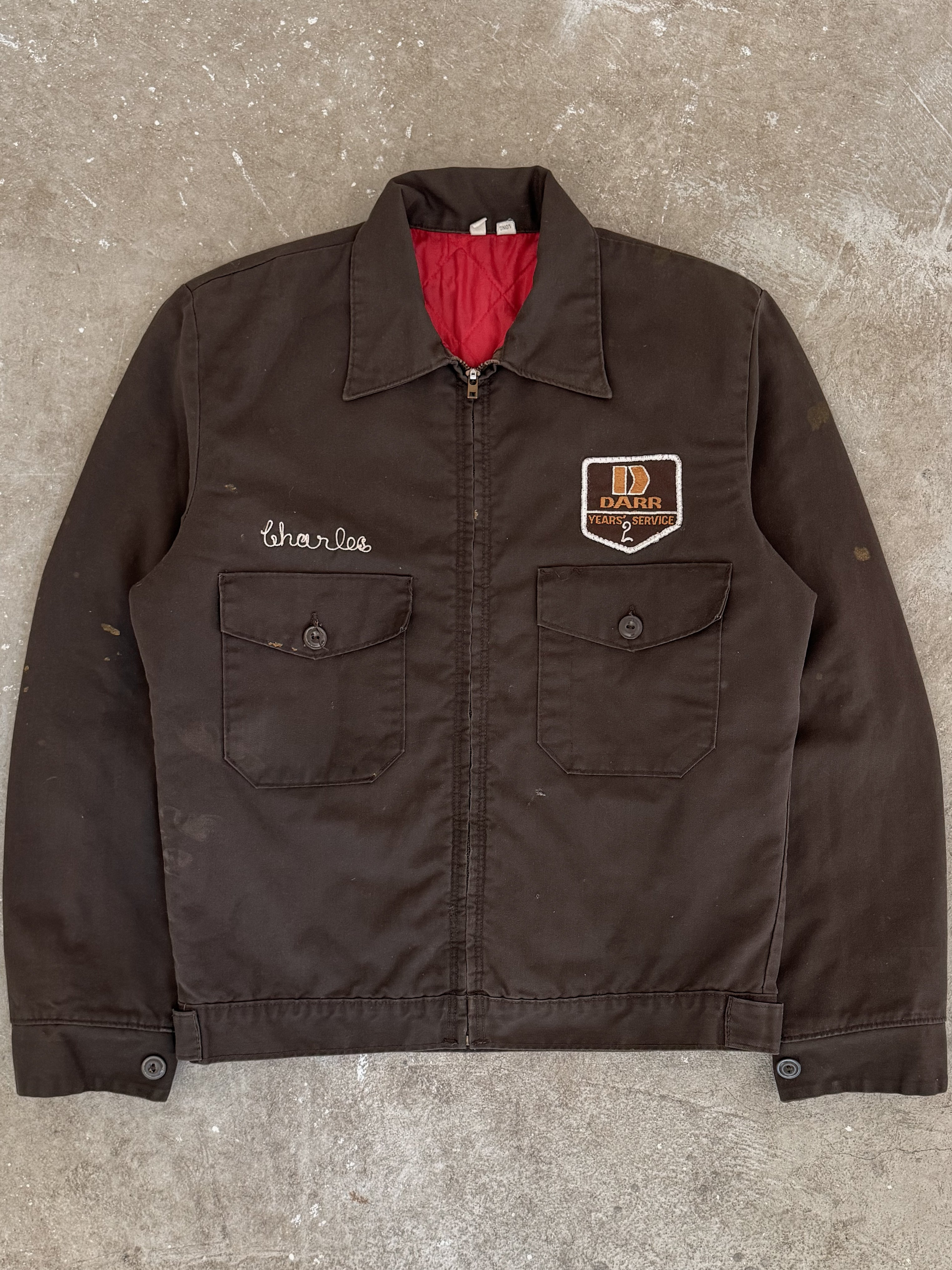 1980s Chain Stitched Brown Lined Work Jacket (M) – DAMAGED GLITTER
