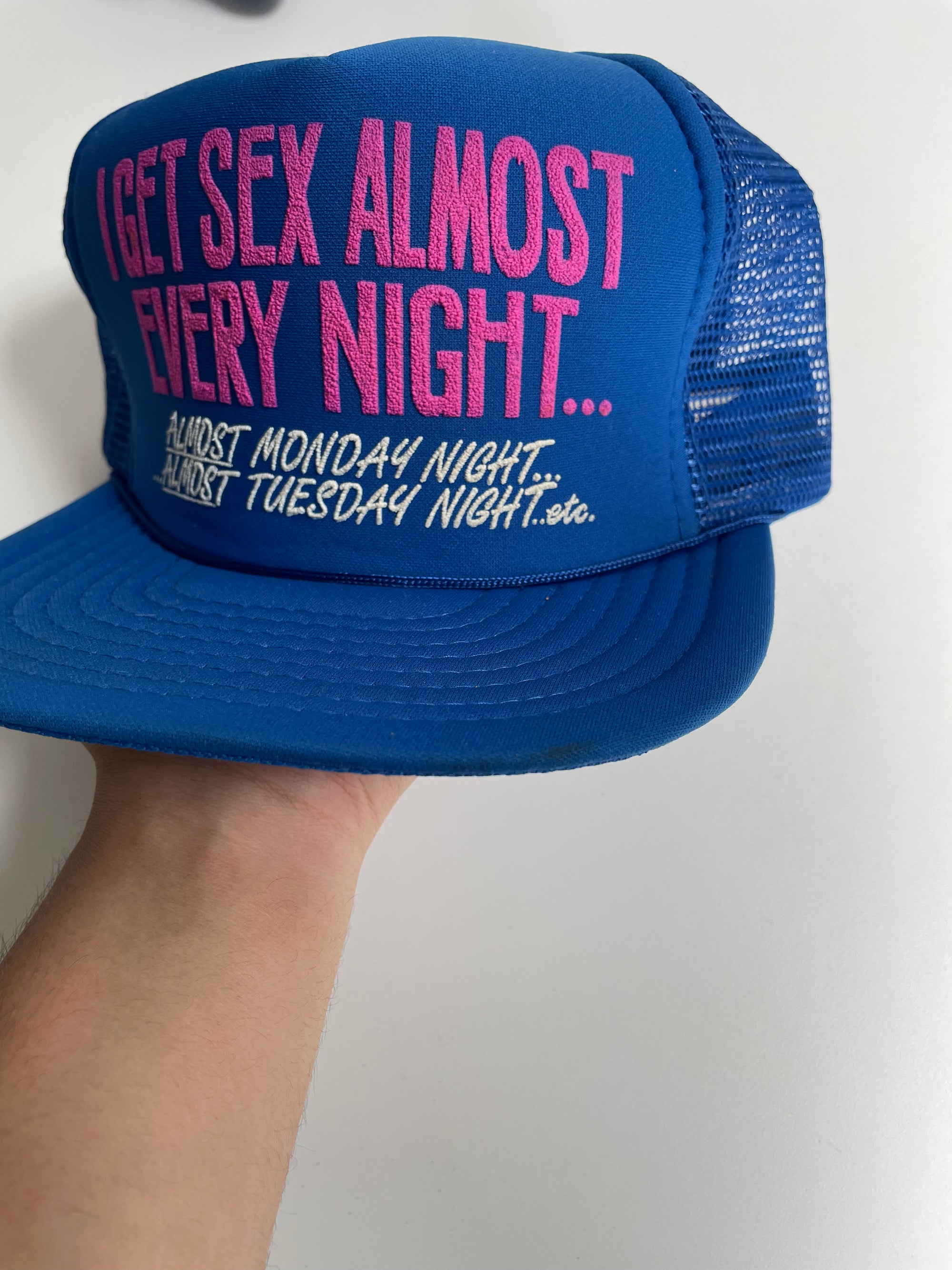 1980s “I Get Sex Almost Every Night…” Trucker Hat