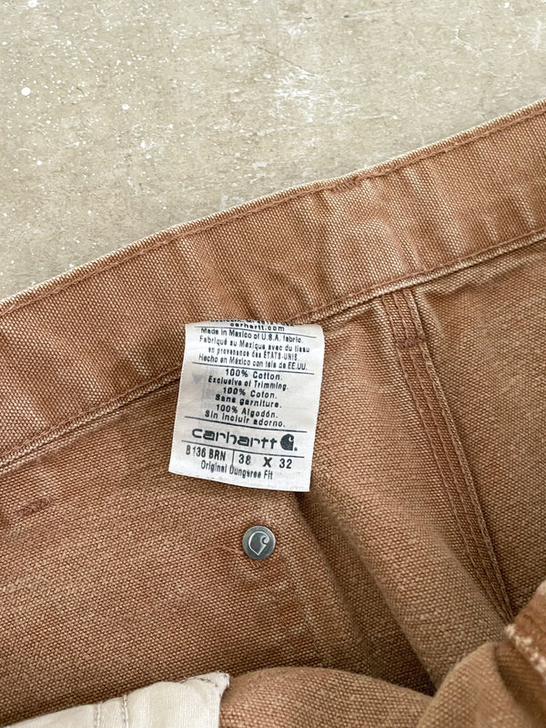 Carhartt B136 Tan Double Knee Work Pants (36X30)