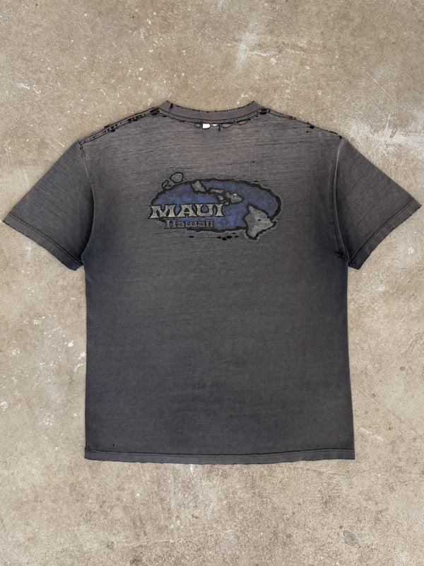 2000s "Maui Hawaii" Faded Tee (L)