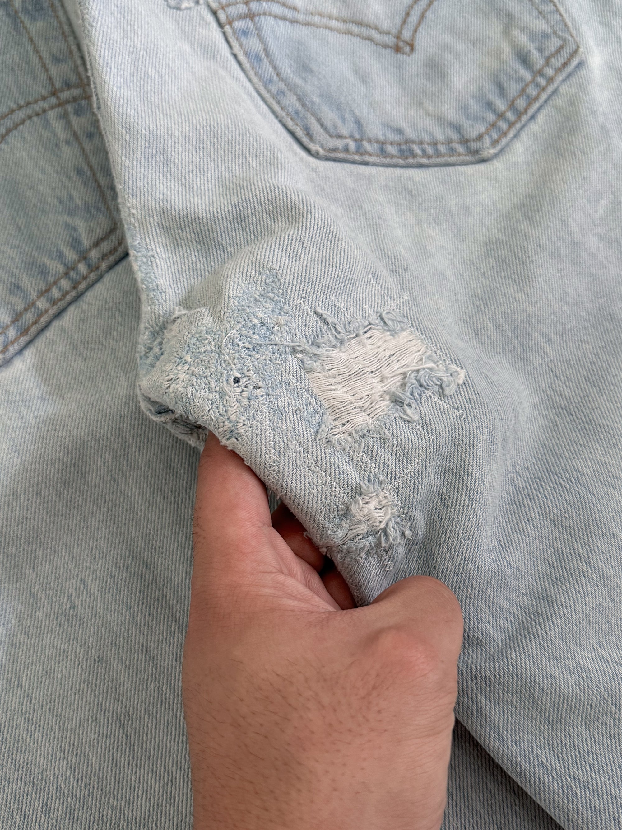 1990s Levis Repaired Faded Blue 501 (29X33)