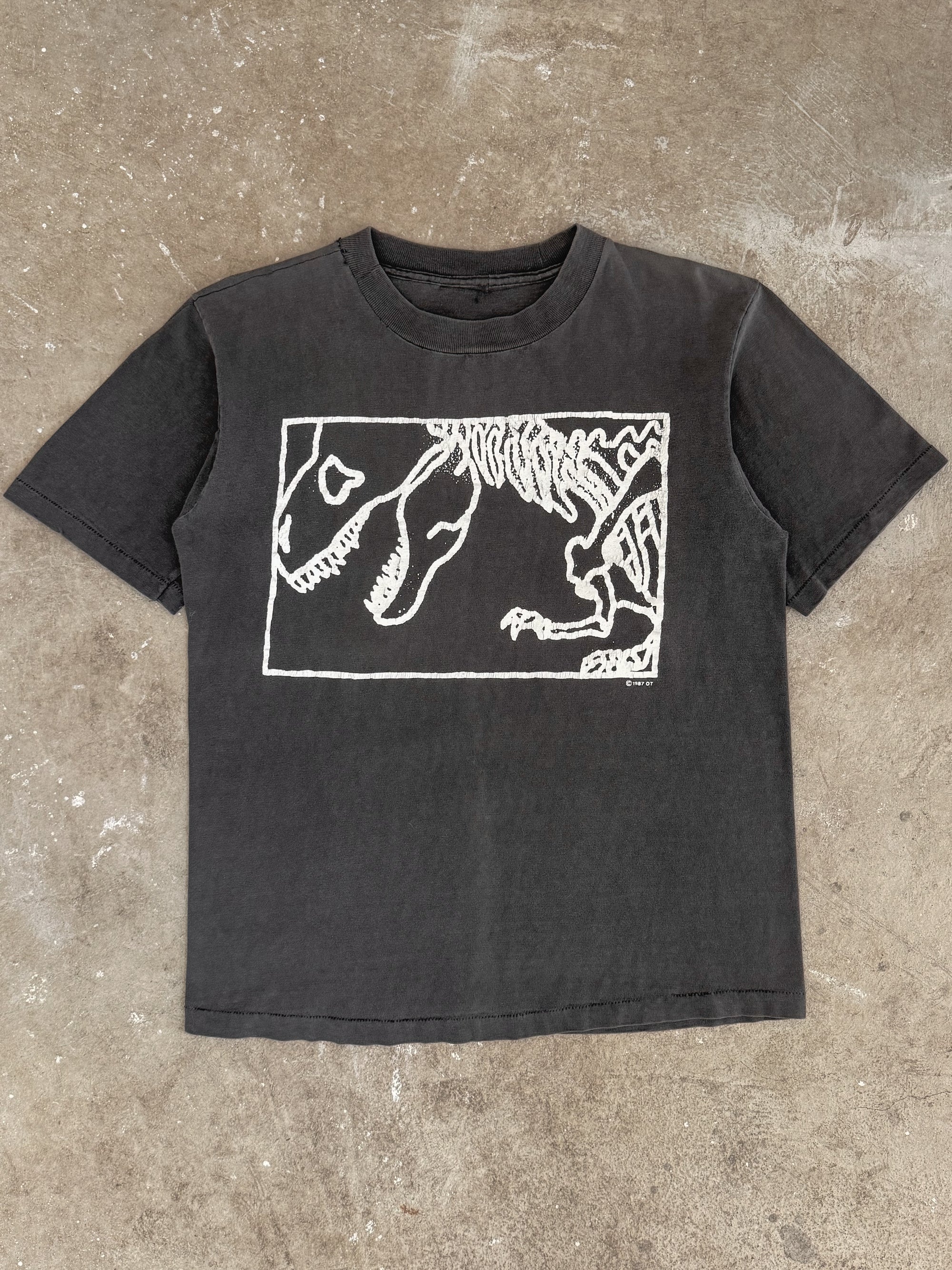 1980s "Dinosaur Fossil" Faded Tee (M)