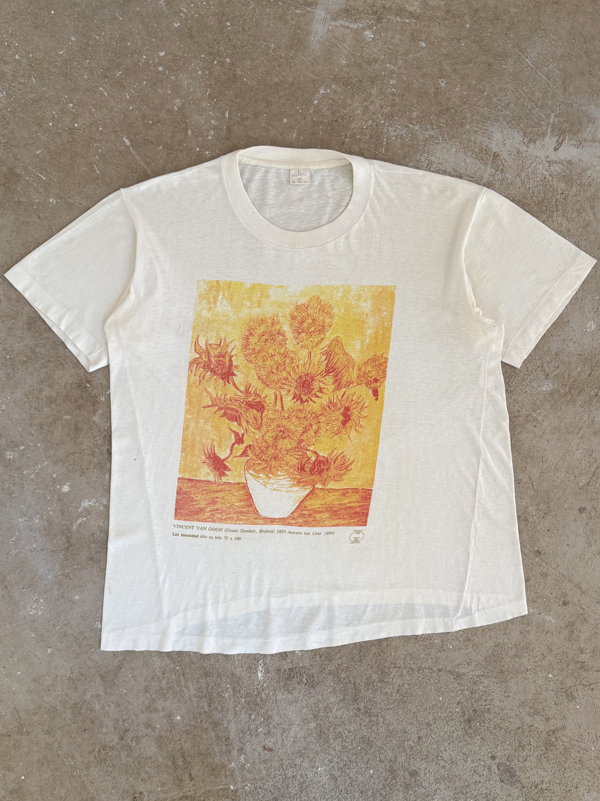 Early 90s Van Gogh "Sunflowers" Tee (M)