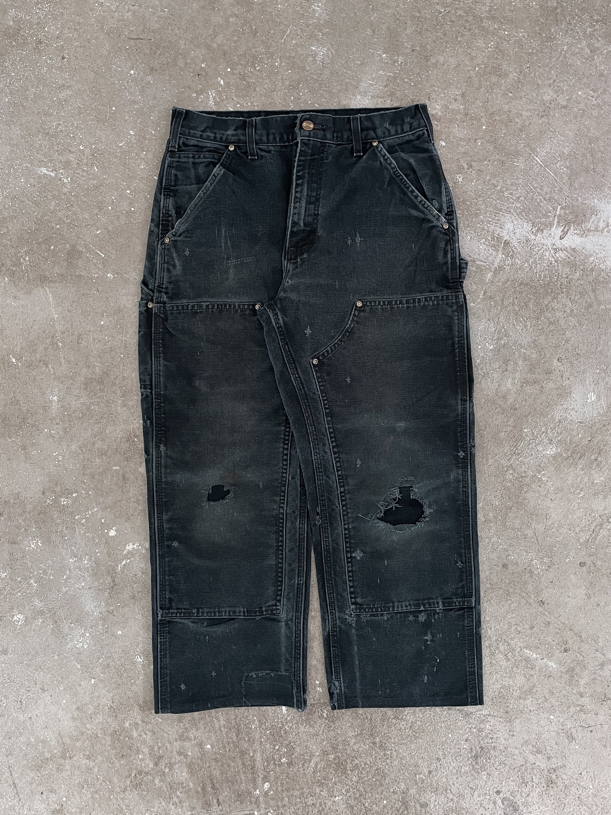 Carhartt B01 Black Double Knee Work Pants (29X24)