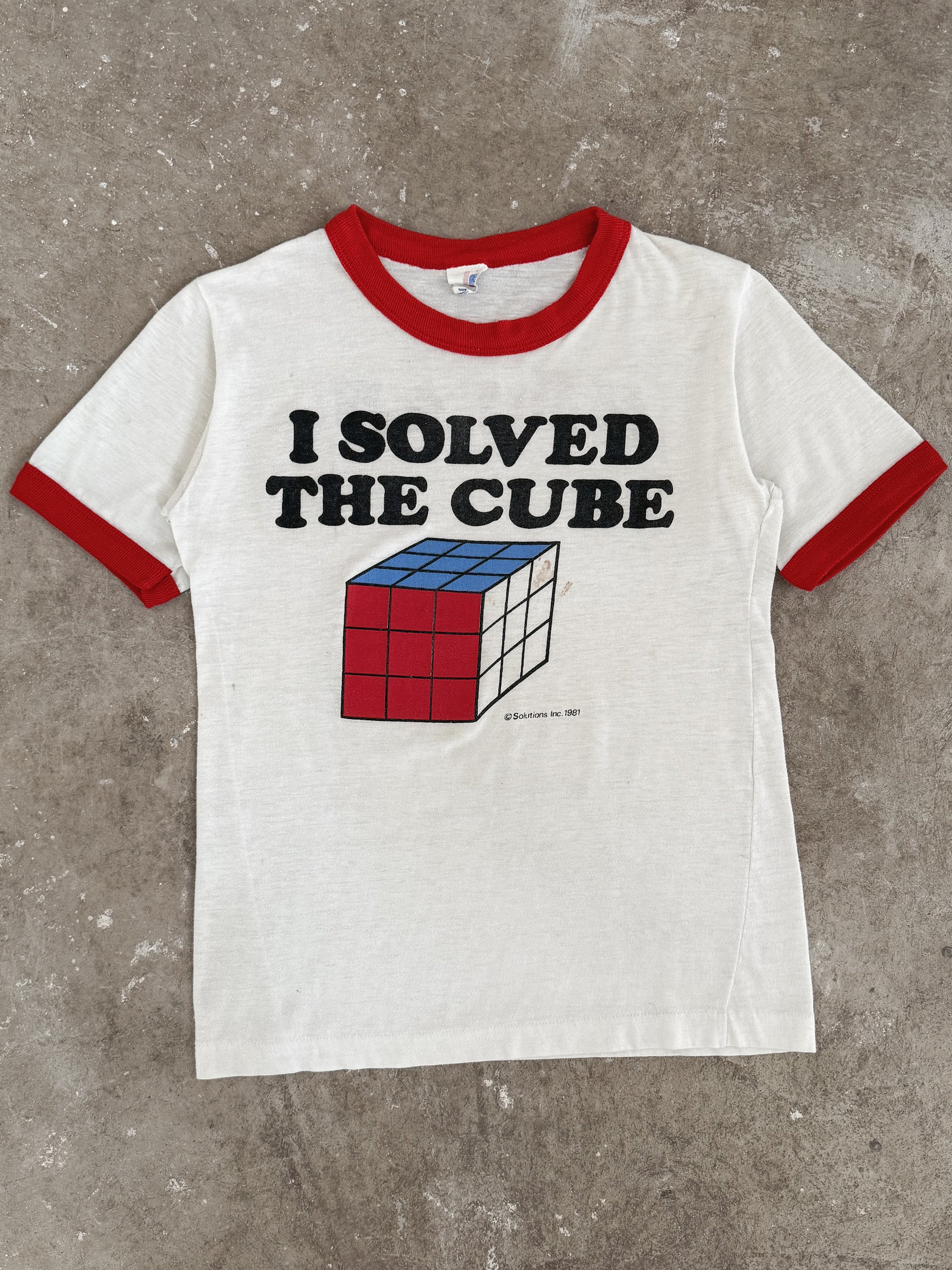 1980s "I Solved The Cube" Ringer Tee (XS)