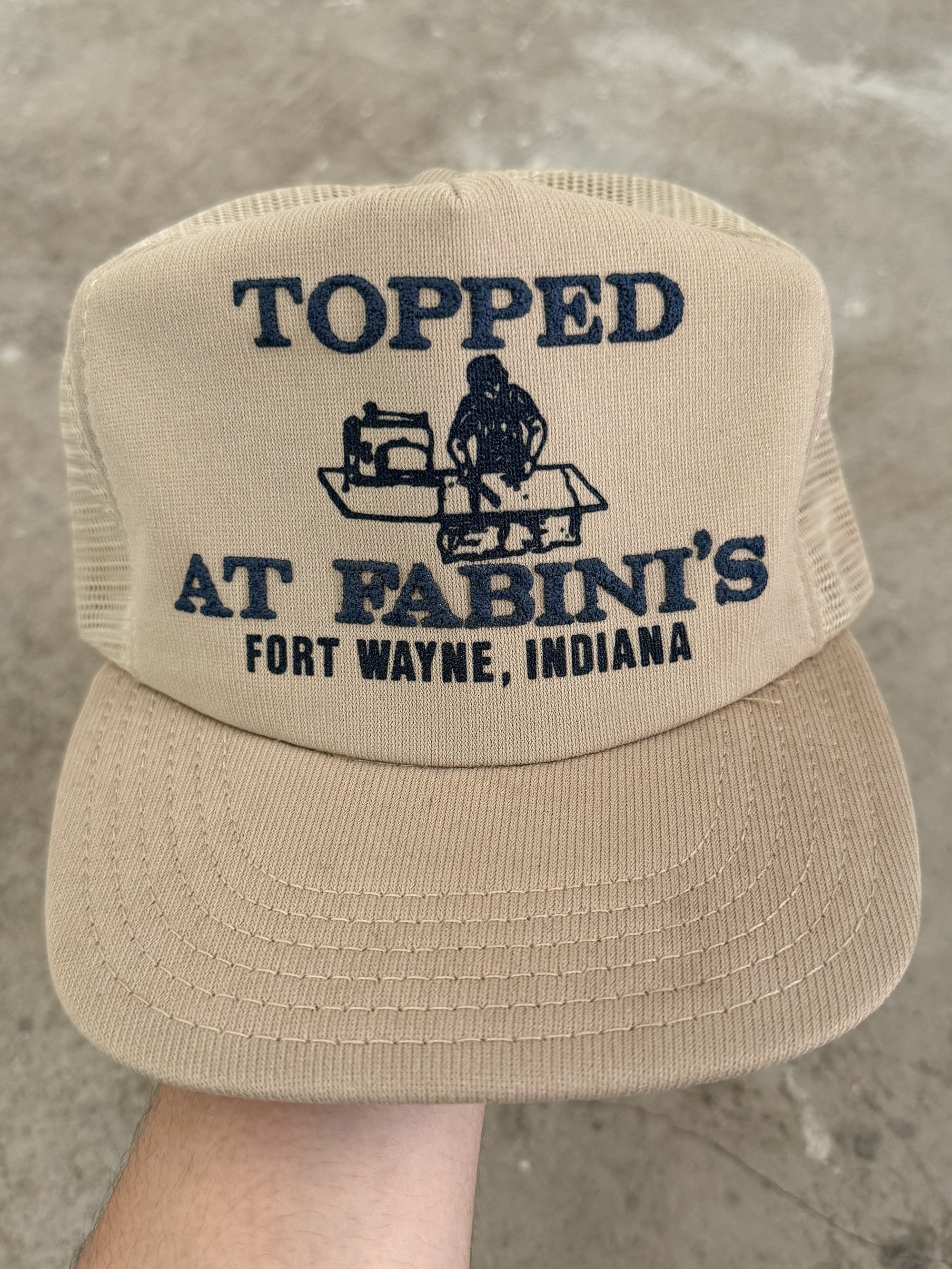 1980s "Topped At Fabini's" Trucker Hat