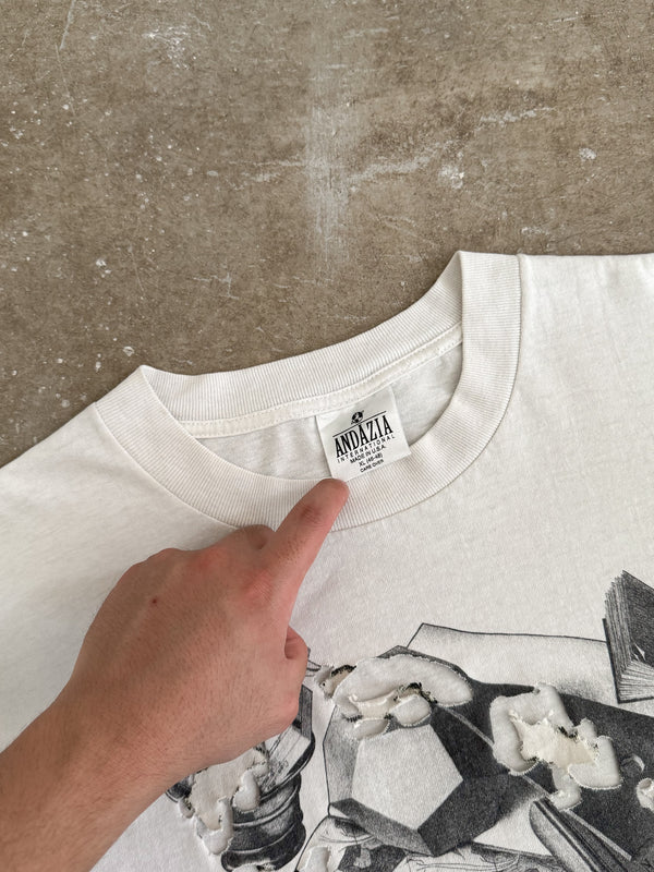 1991 MC Escher "Reptiles" Thrashed Tee (L)