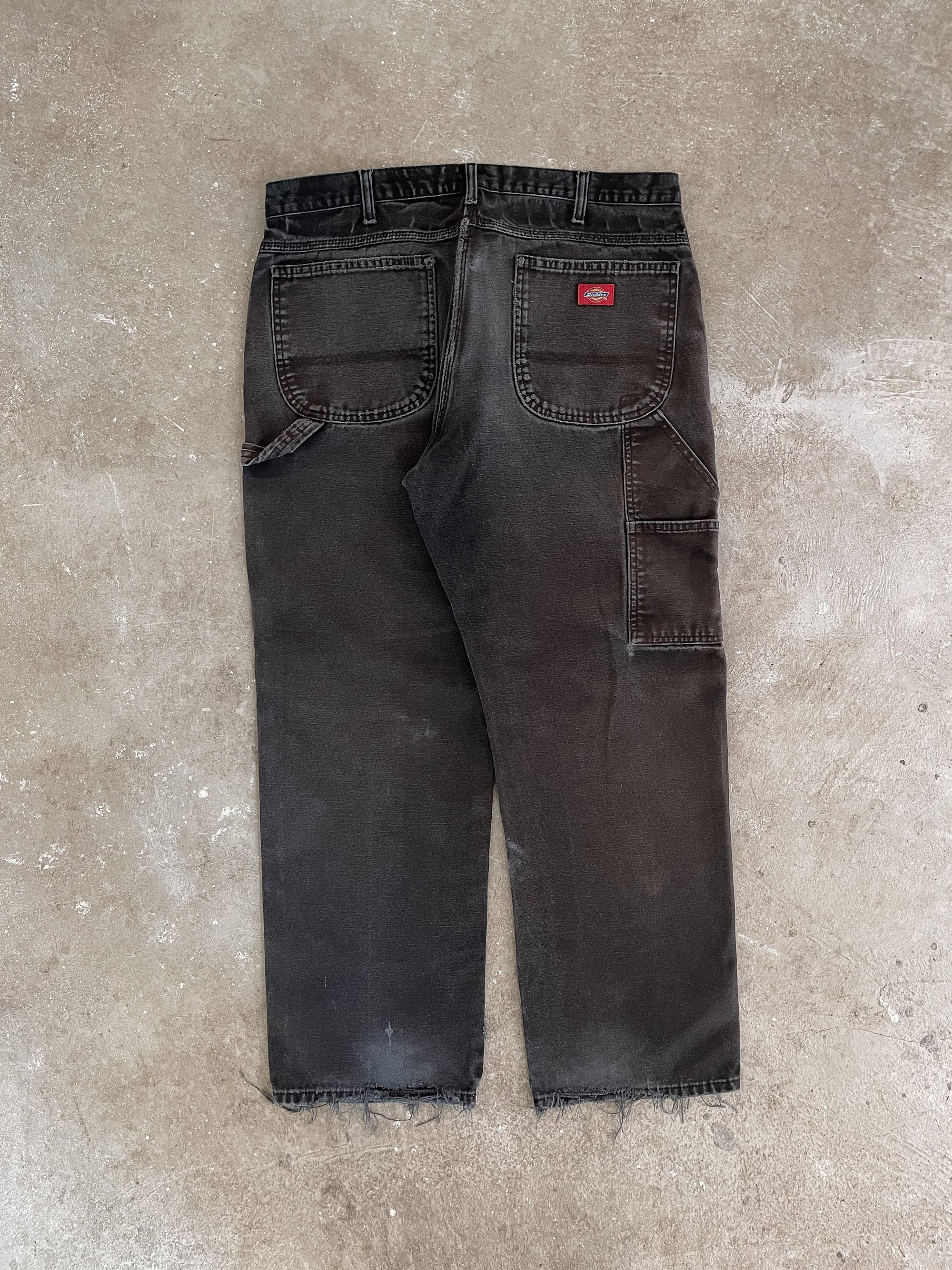 Dickies Distressed Sun Faded Black Work Pants (36X29)