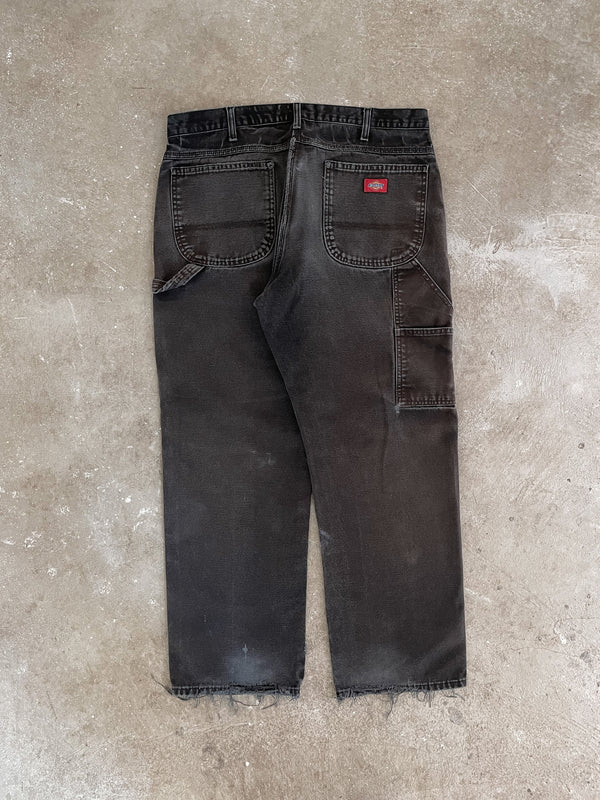 Dickies Distressed Sun Faded Black Work Pants (36X29)