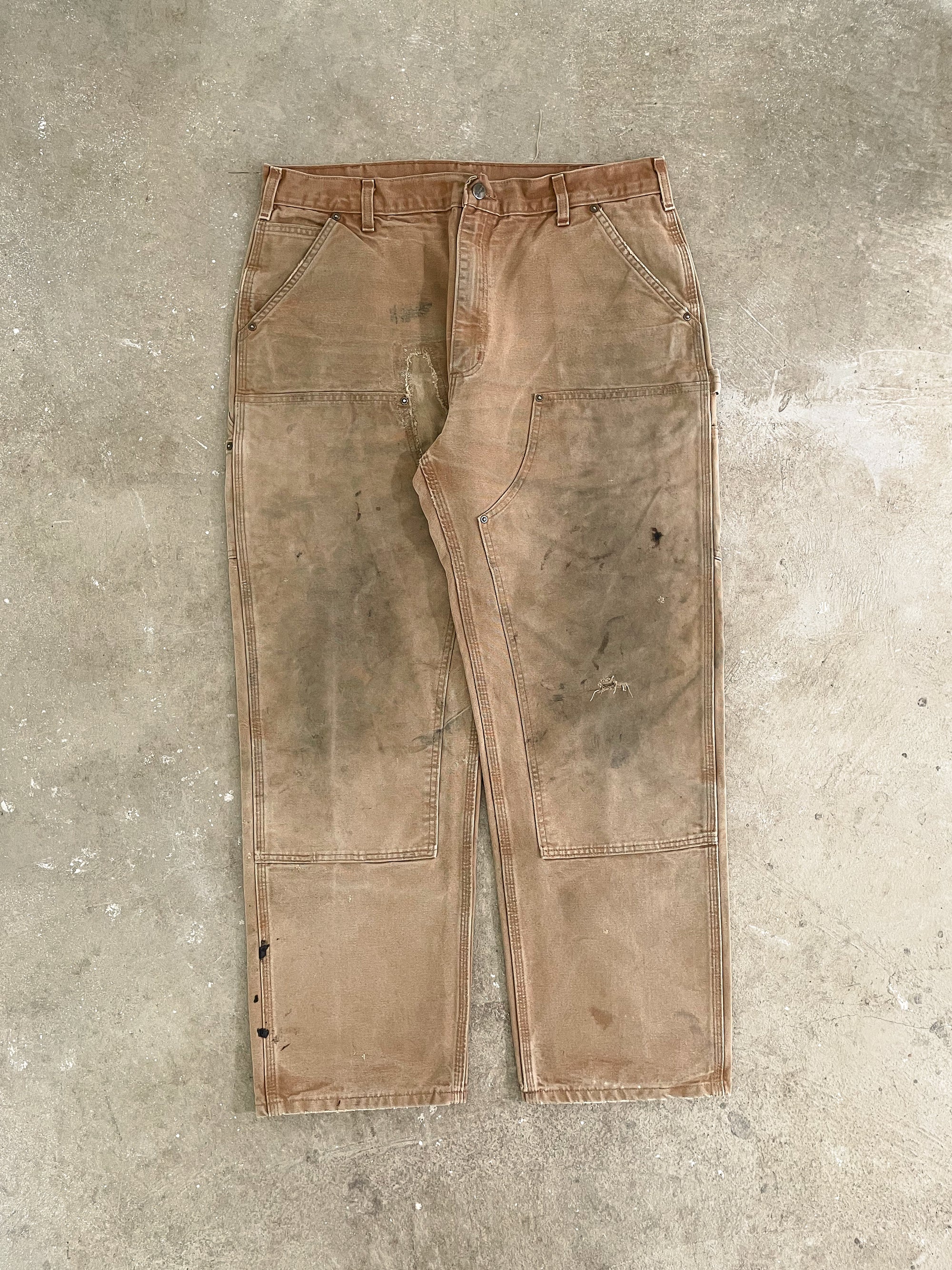Carhartt B136 Tan Double Knee Work Pants (36X30)