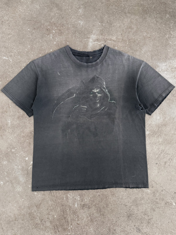 2000s "Grim Reaper" Sun Faded Distressed Tee (XL)