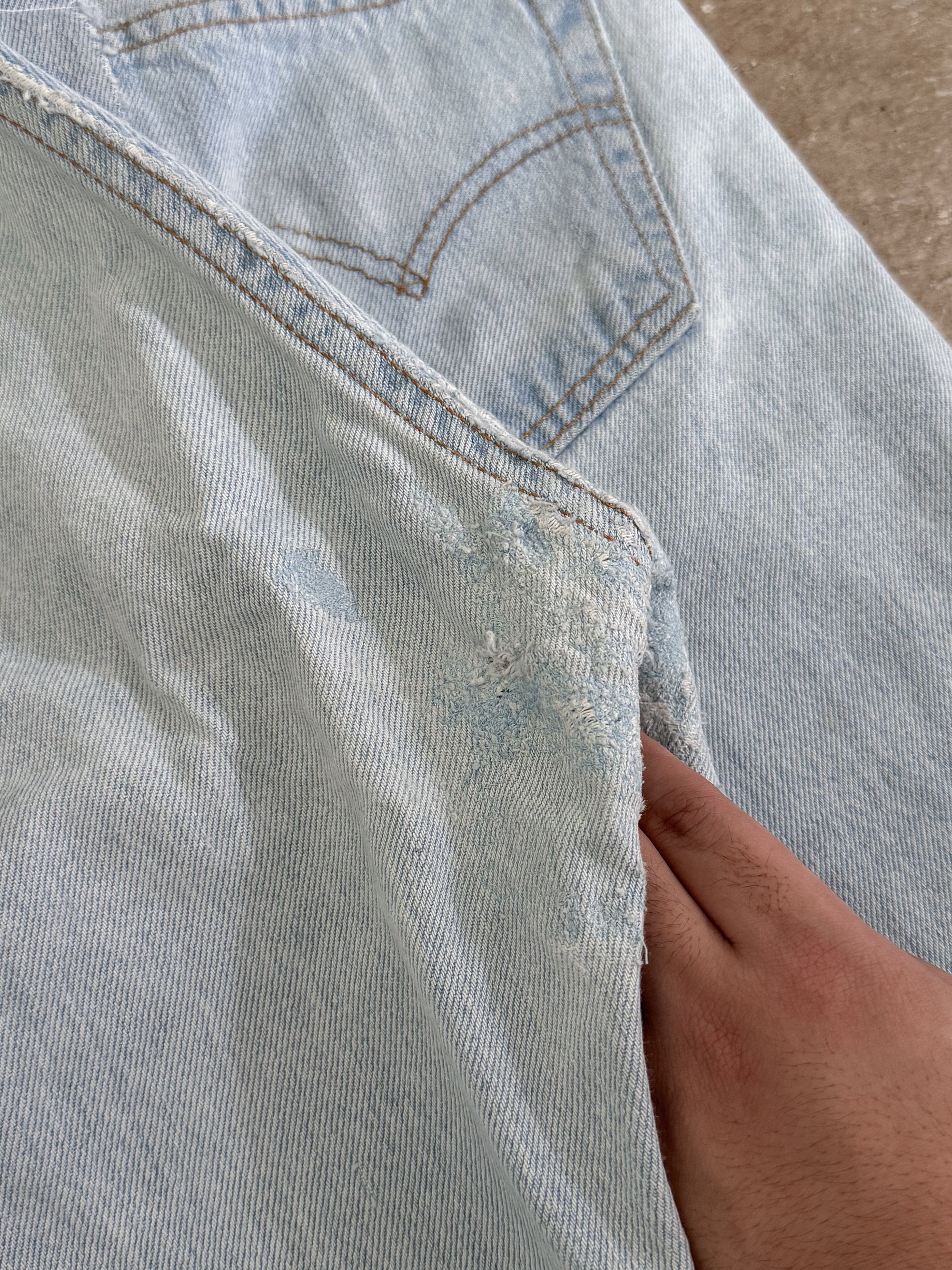 1990s Levis Repaired Faded Blue 501 (29X33)