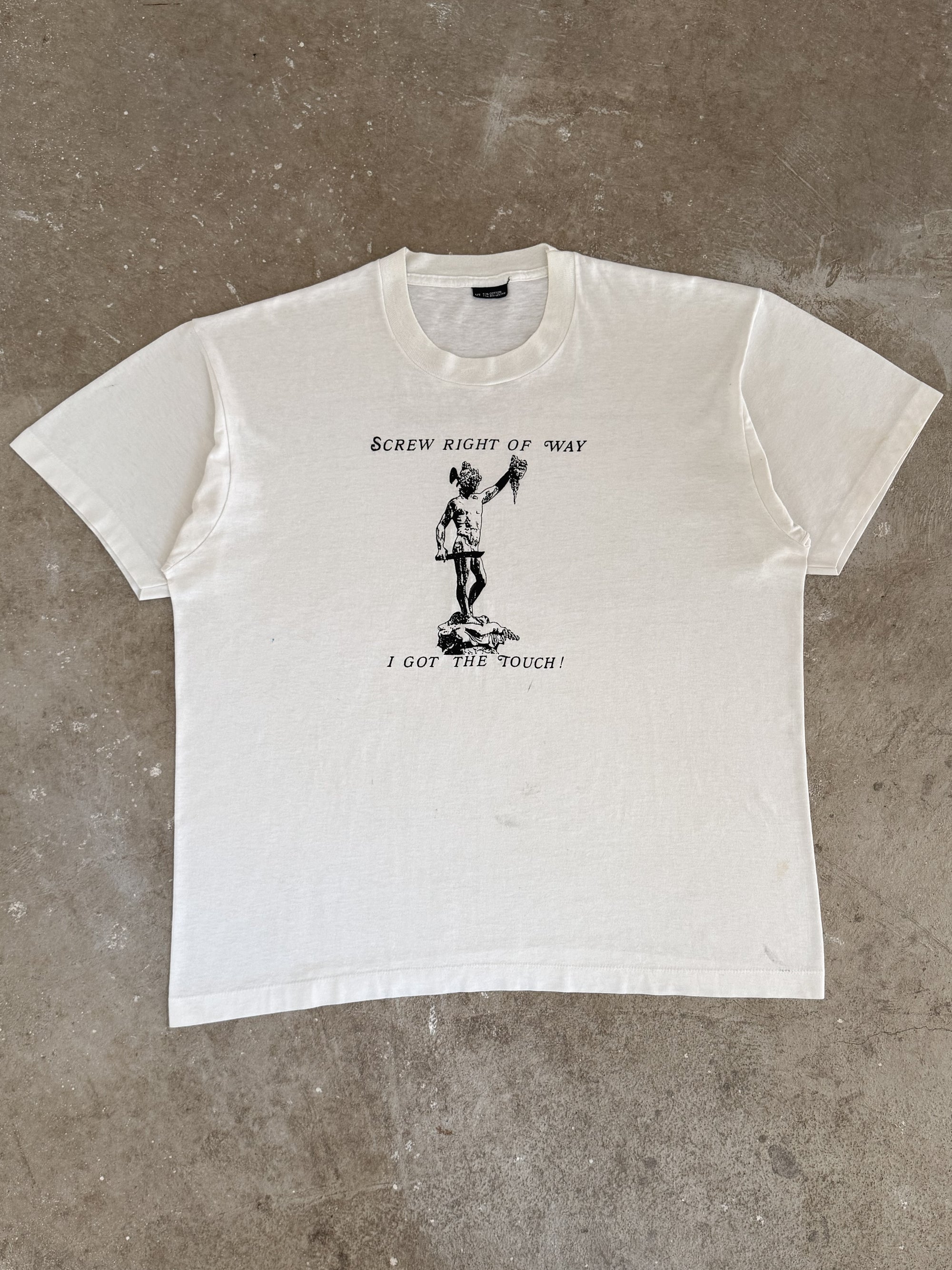 Late 80s "Screw Right Of Way" Tee (XL)