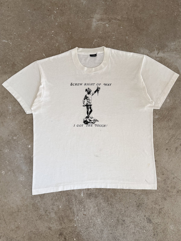 Late 80s "Screw Right Of Way" Tee (XL)