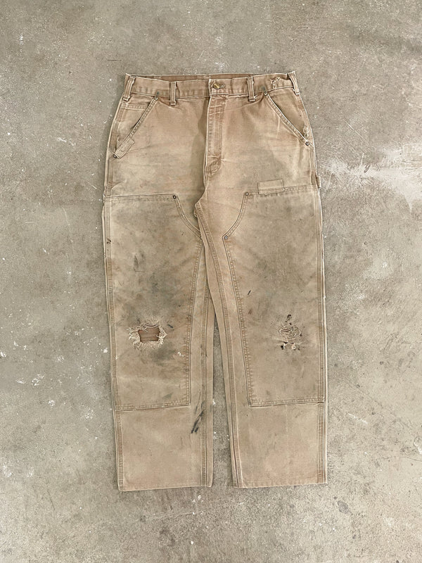 2000s Carhartt B01 Tan Double Knee Work Pants (33X28)