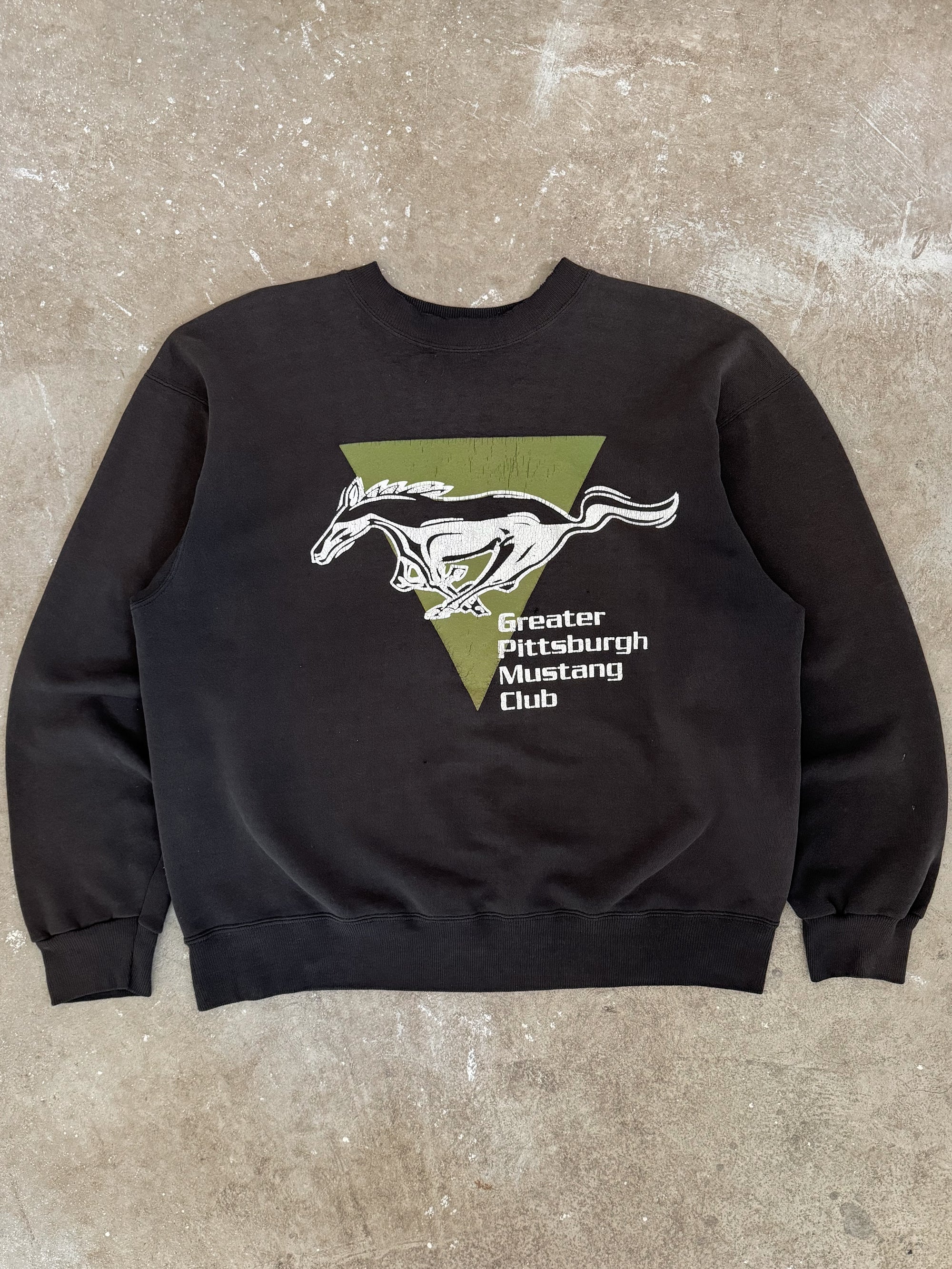 1990s "Mustang Club" Faded Sweatshirt (M)