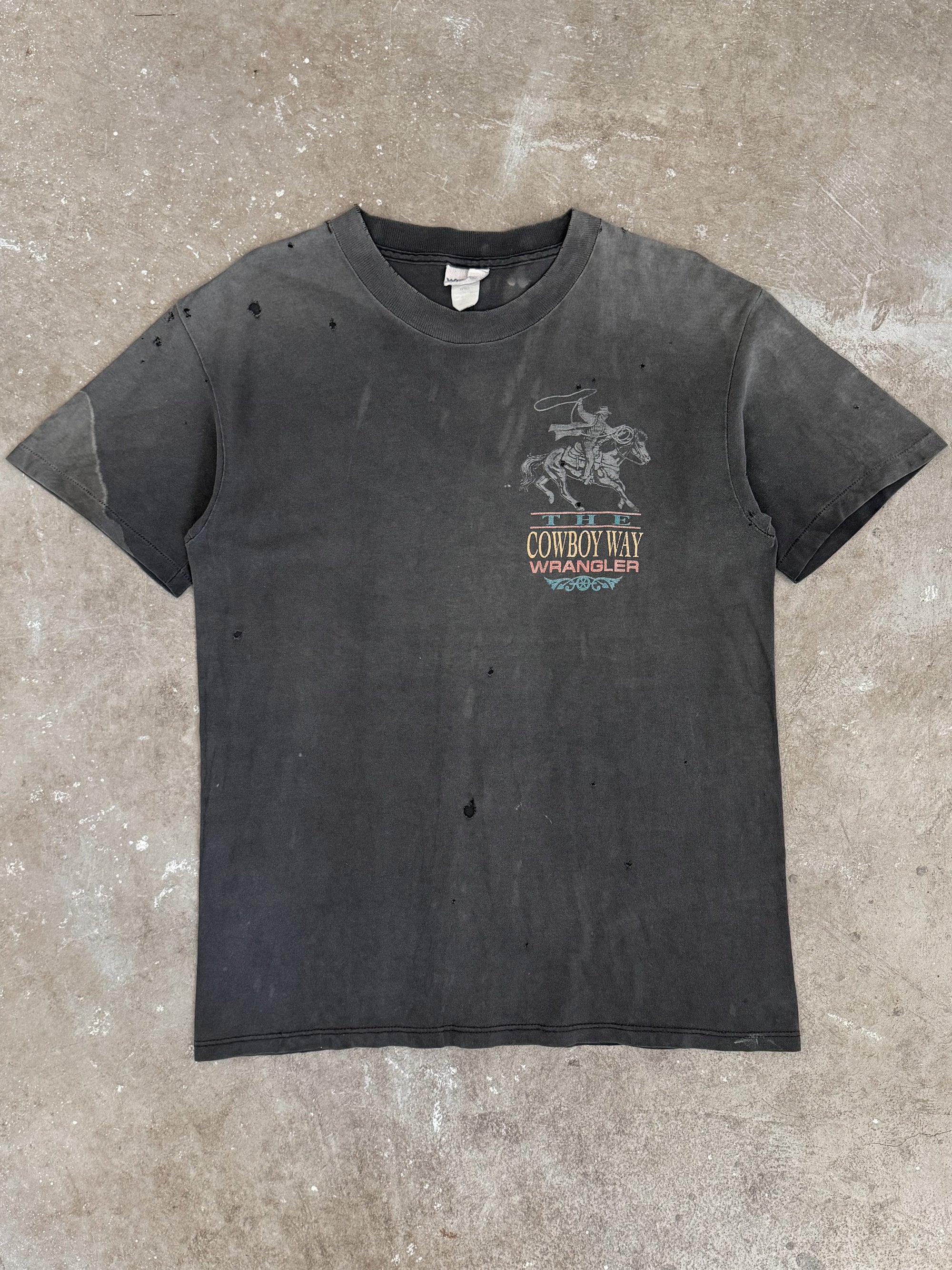 1990s Wrangler "The Cowboy Way" Sun Faded Tee (M)