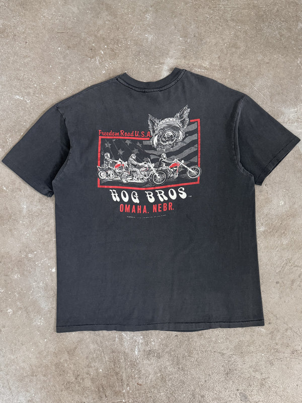 1980s "Beware of Hog" Faded Tee (XL)