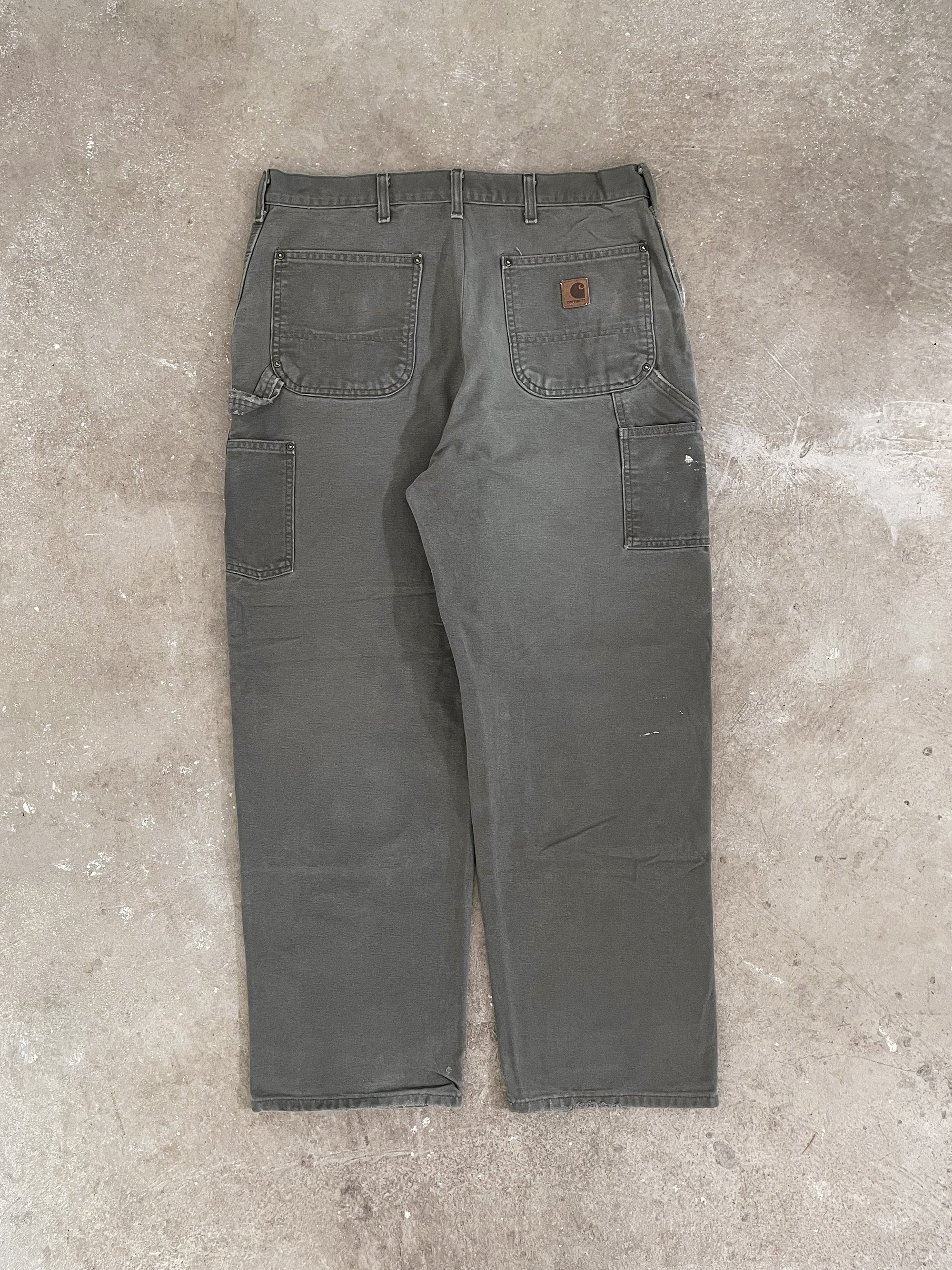 Carhartt B136 Moss Green Double Knee Work Pants (36X31)