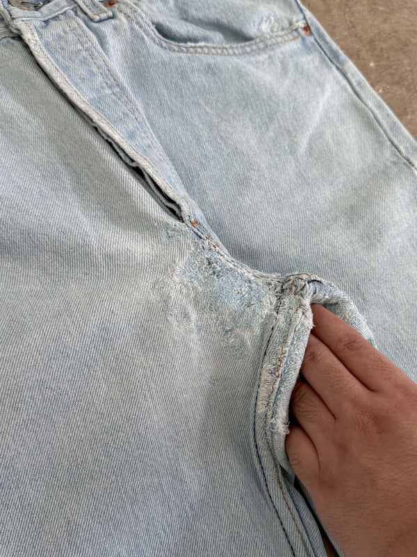 1990s Levis Repaired Faded Blue 501 (29X33)