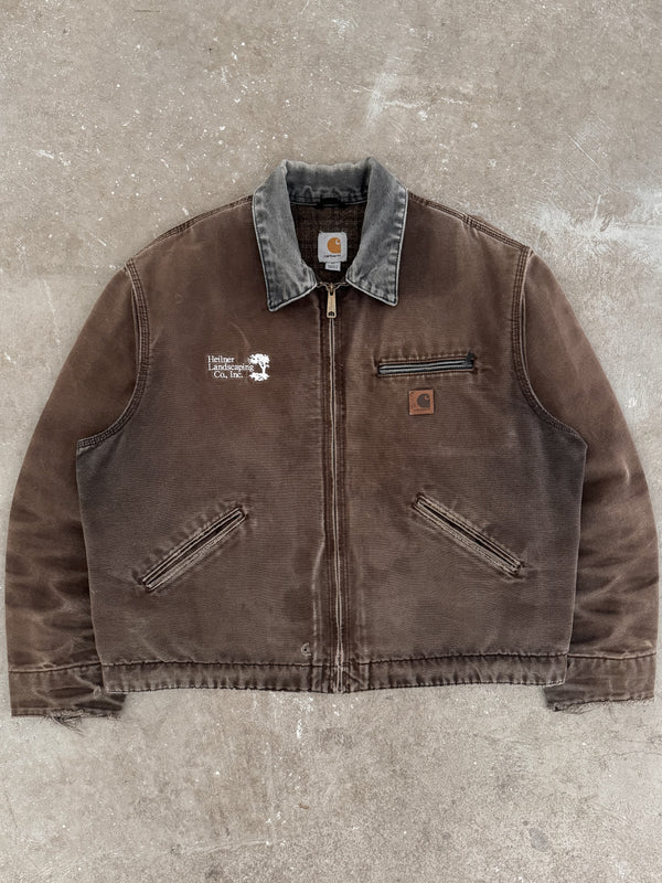 Carhartt "Landscaping" Faded Dark Brown J97 Detroit Jacket (XL)