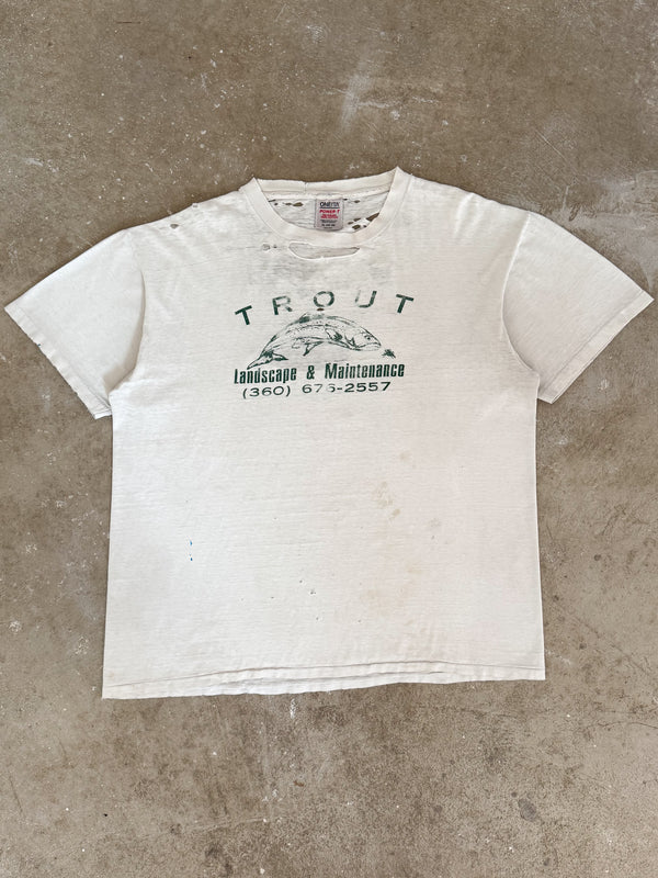 1980s "Trout Landscape" Thrashed Tee (XL)