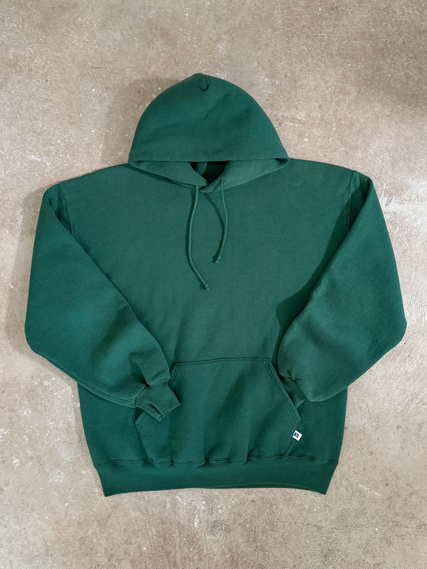 1990s Russell Green Blank Hoodie (L)