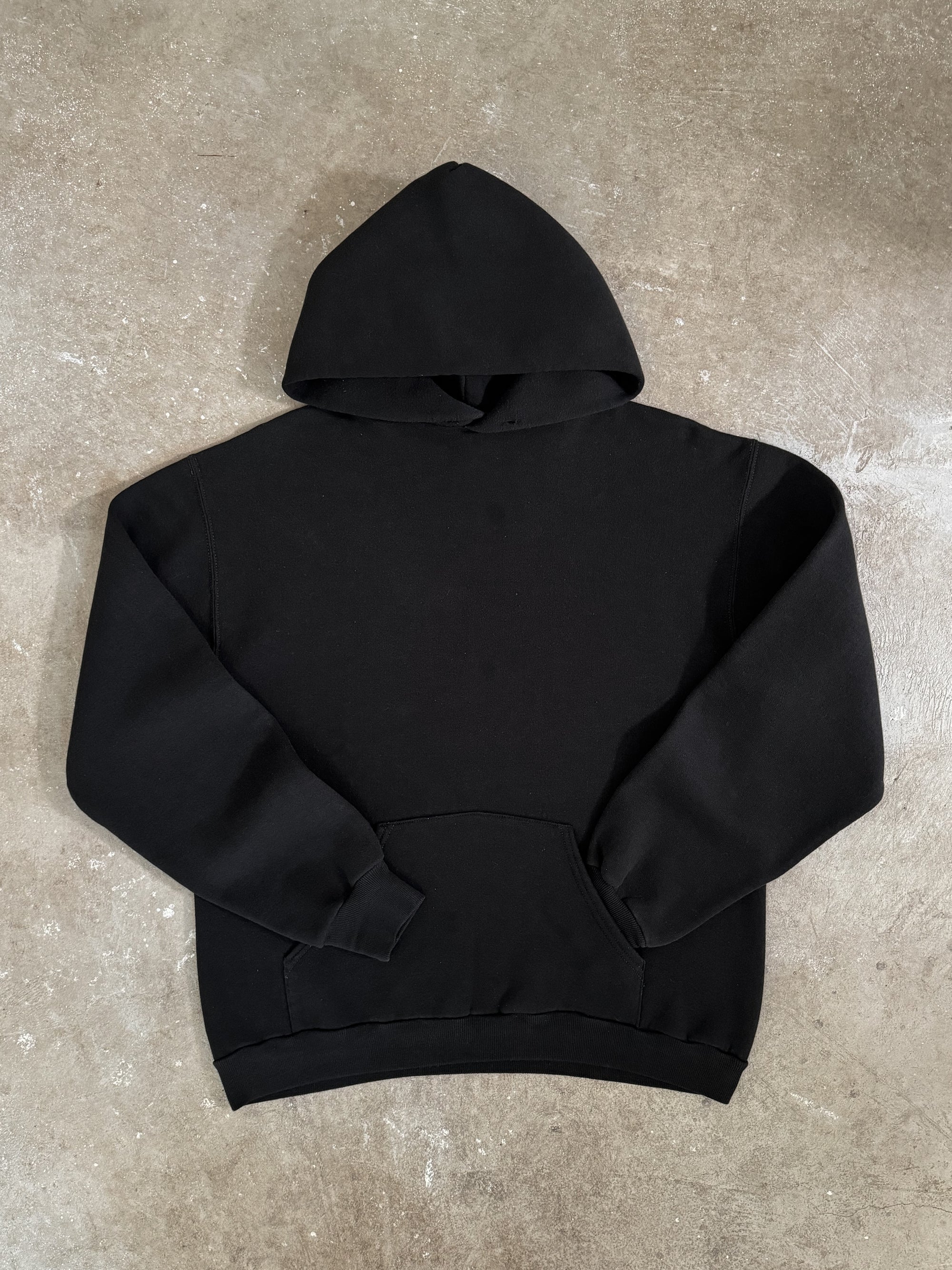 1980s Russell Black Blank Hoodie (M)