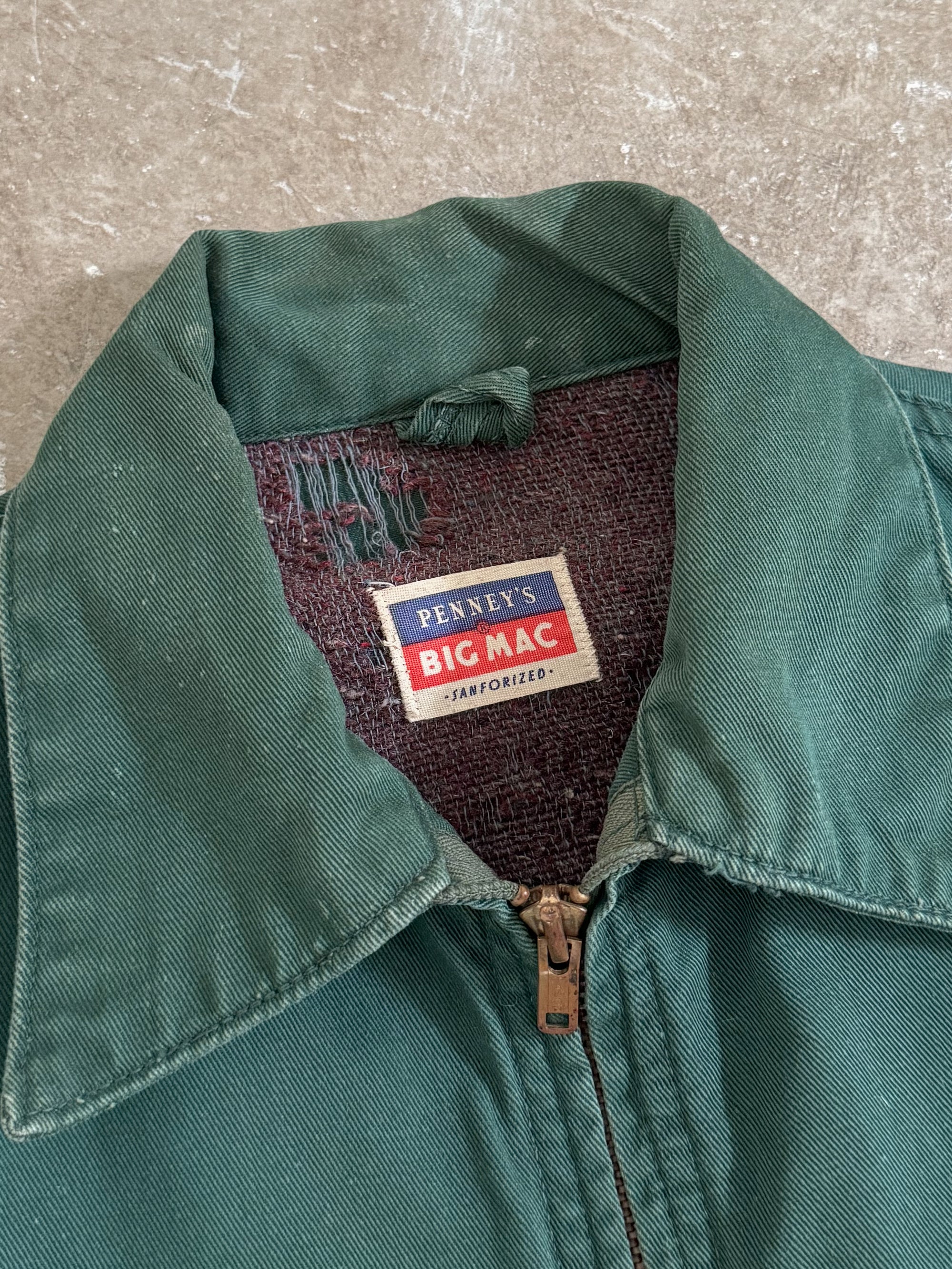 1950s Big Mac Penney Green Blanket Lined Work Jacket (S)