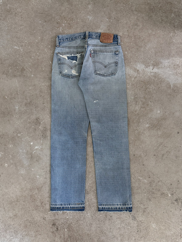 Early 00s Levis Faded Blue 701 Released Hem (27X28)