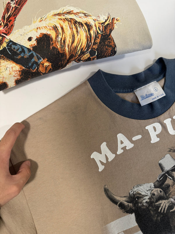 Mid 90s "Ma-Puss Cowboy" Tee (L)