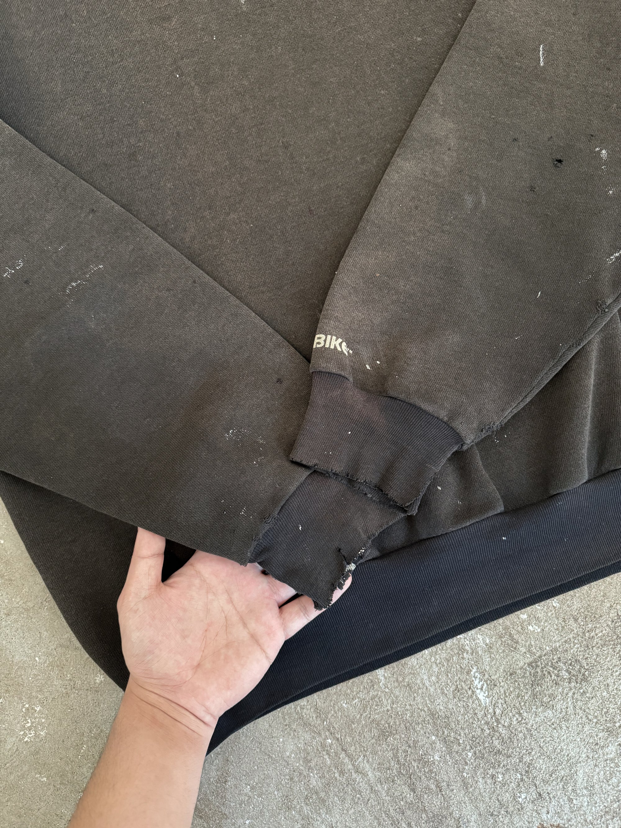 1990s Sun Faded Black Blank Sweatshirt (XL)