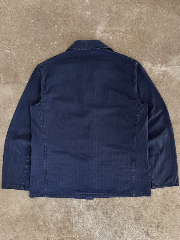 1970s Blue HBT French Chore Jacket (L)