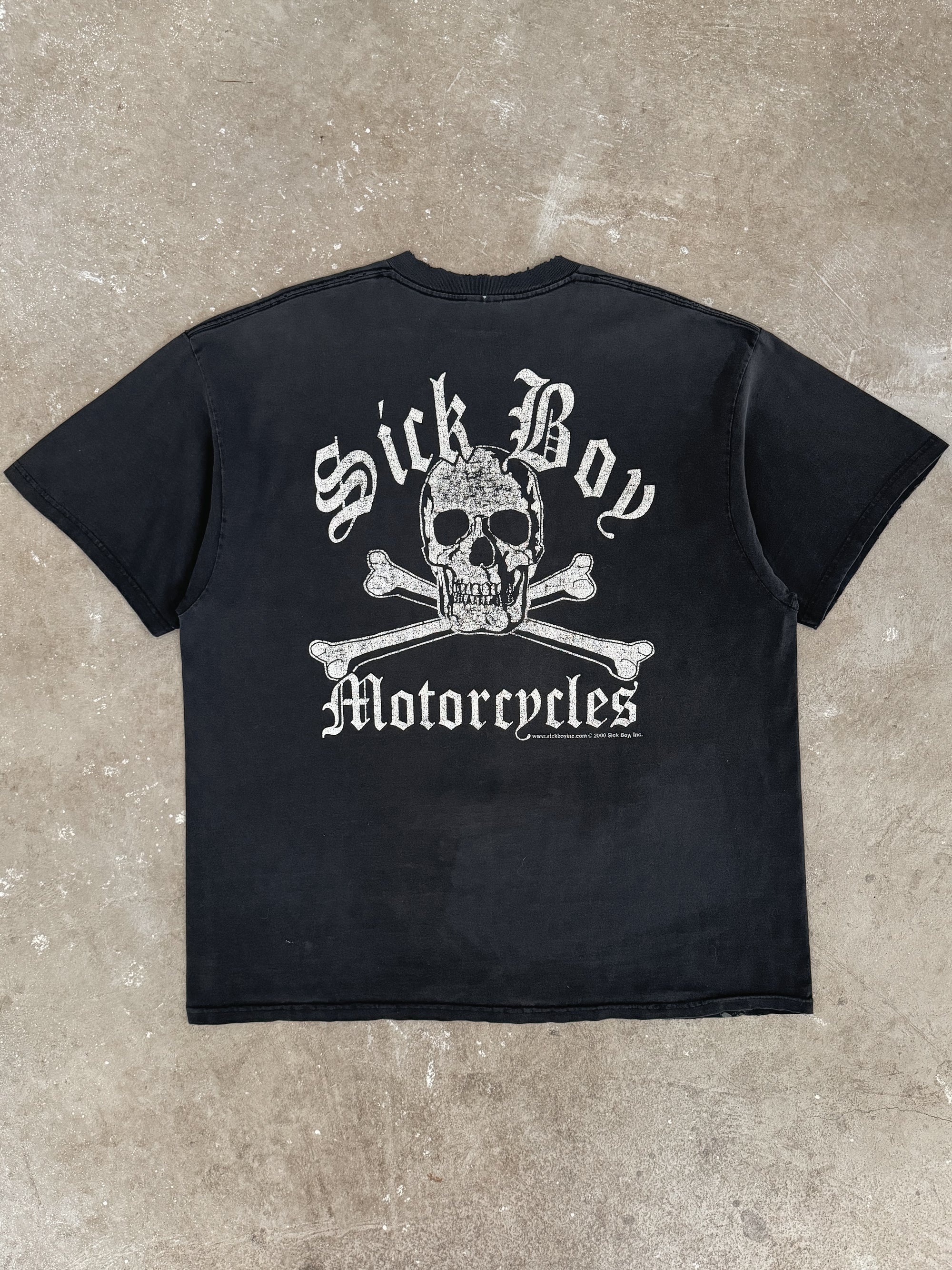 2000 "Sick Boy Motorcycles" Distressed Tee (XL)