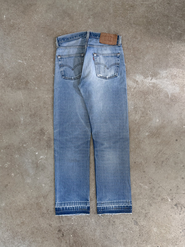 1990s Levis Faded Blue 501 Released Hem (28X30)