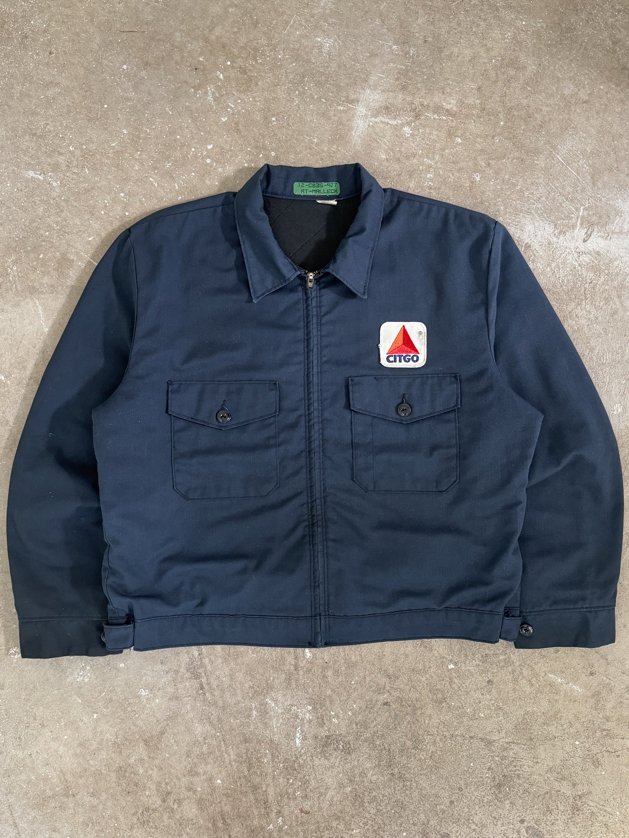 1980s "Citgo" Blue Lined Work Jacket (L)