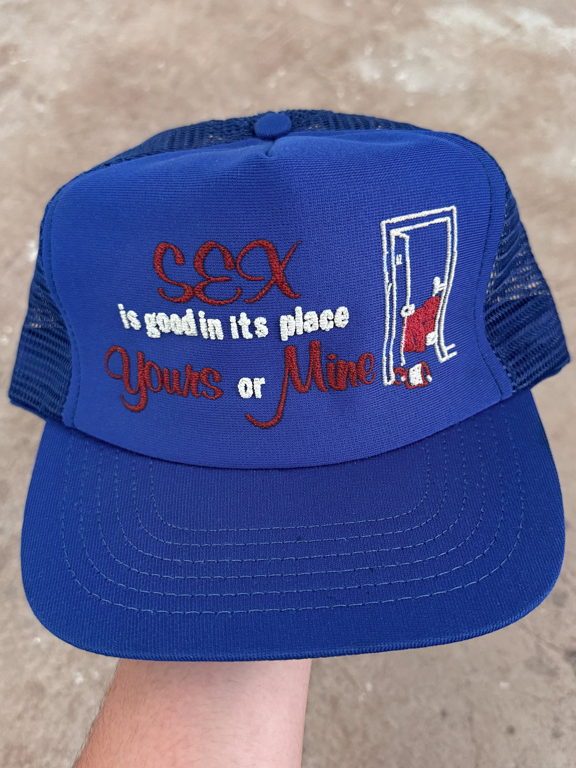 1980s "Sex Is Good In Its Place" Trucker Hat