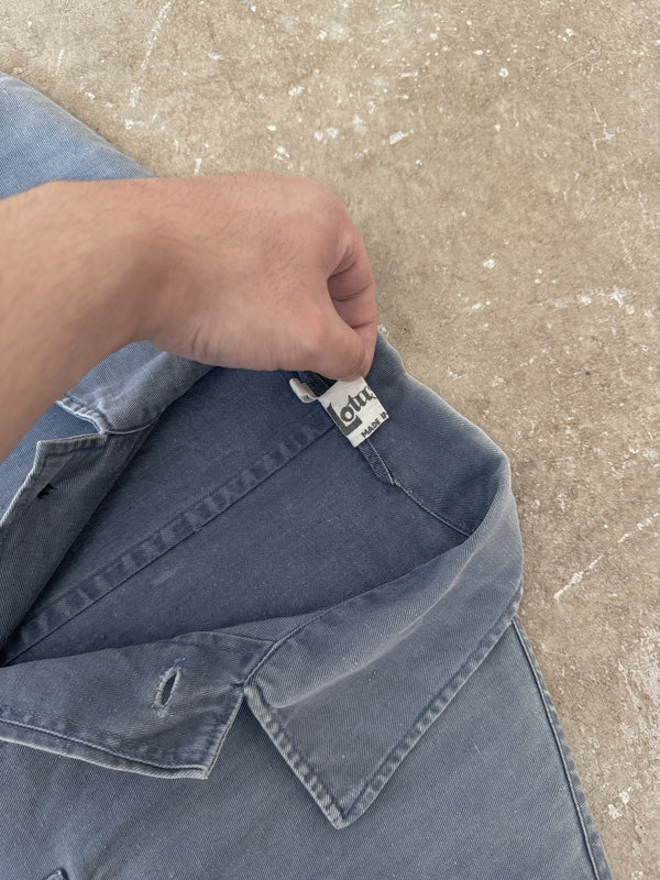 1970s Faded Blue French Chore Jacket (M)