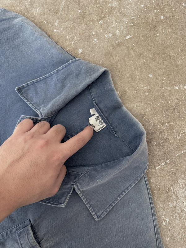 1970s Faded Blue French Chore Jacket (M)