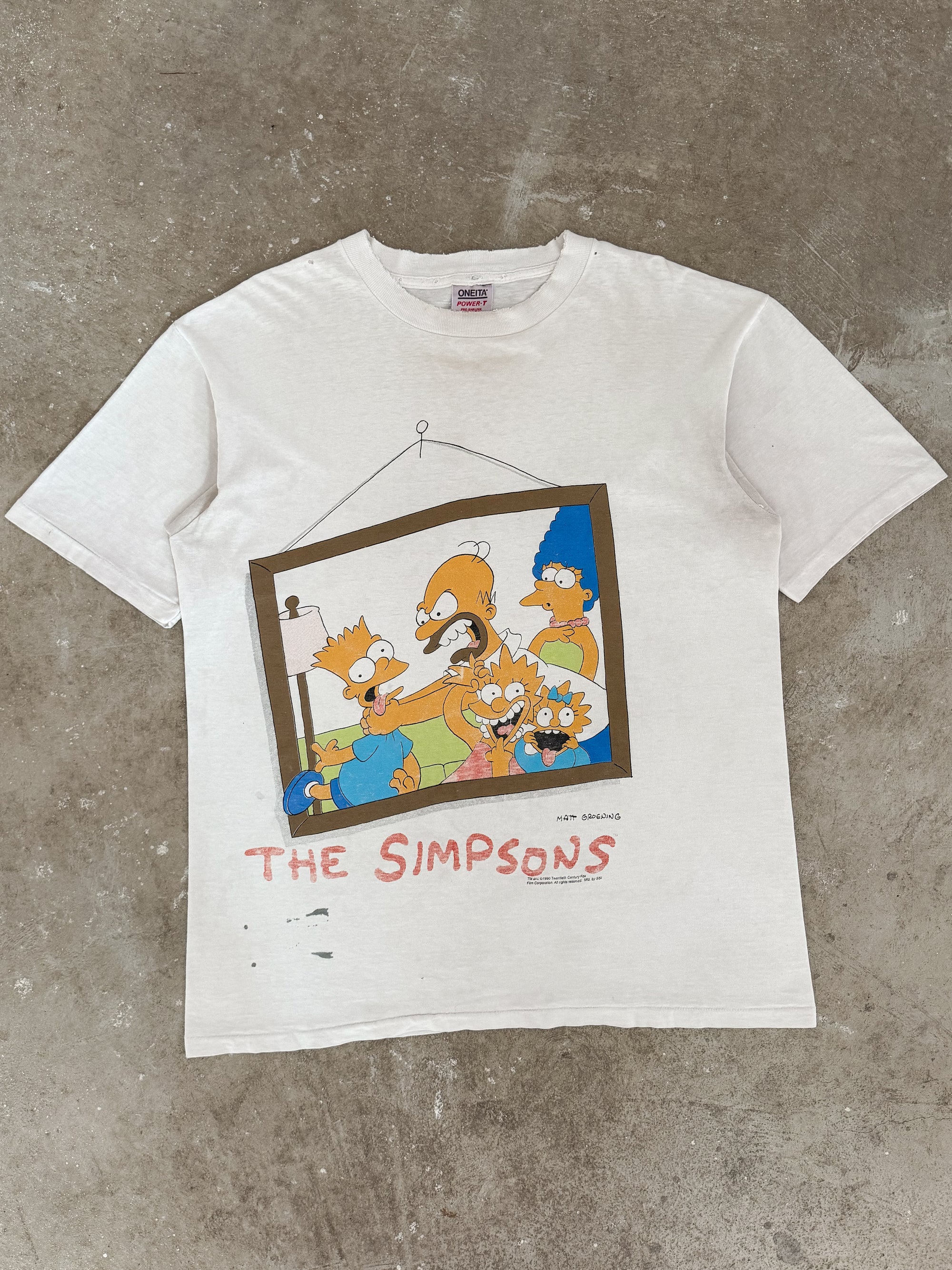 1990s "The Simpsons" Distressed Tee (L)