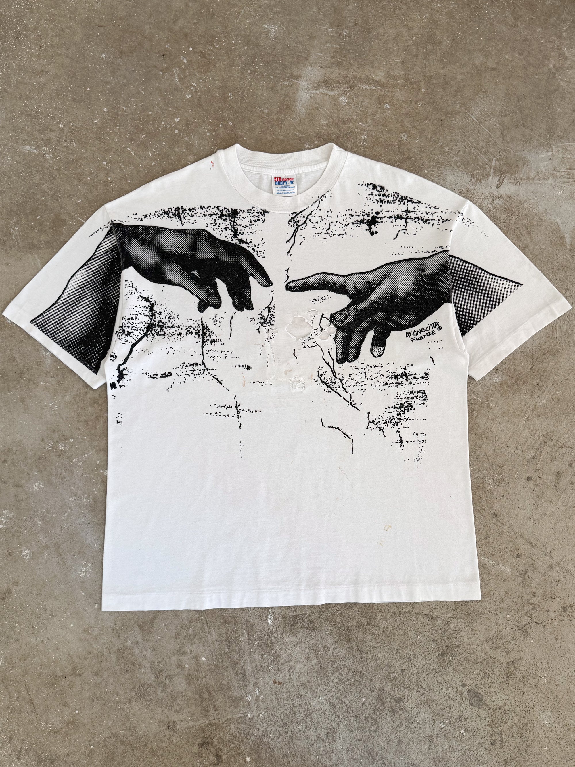 Mid 90s Michelangelo "The Creation of Adam" Tee (XL)