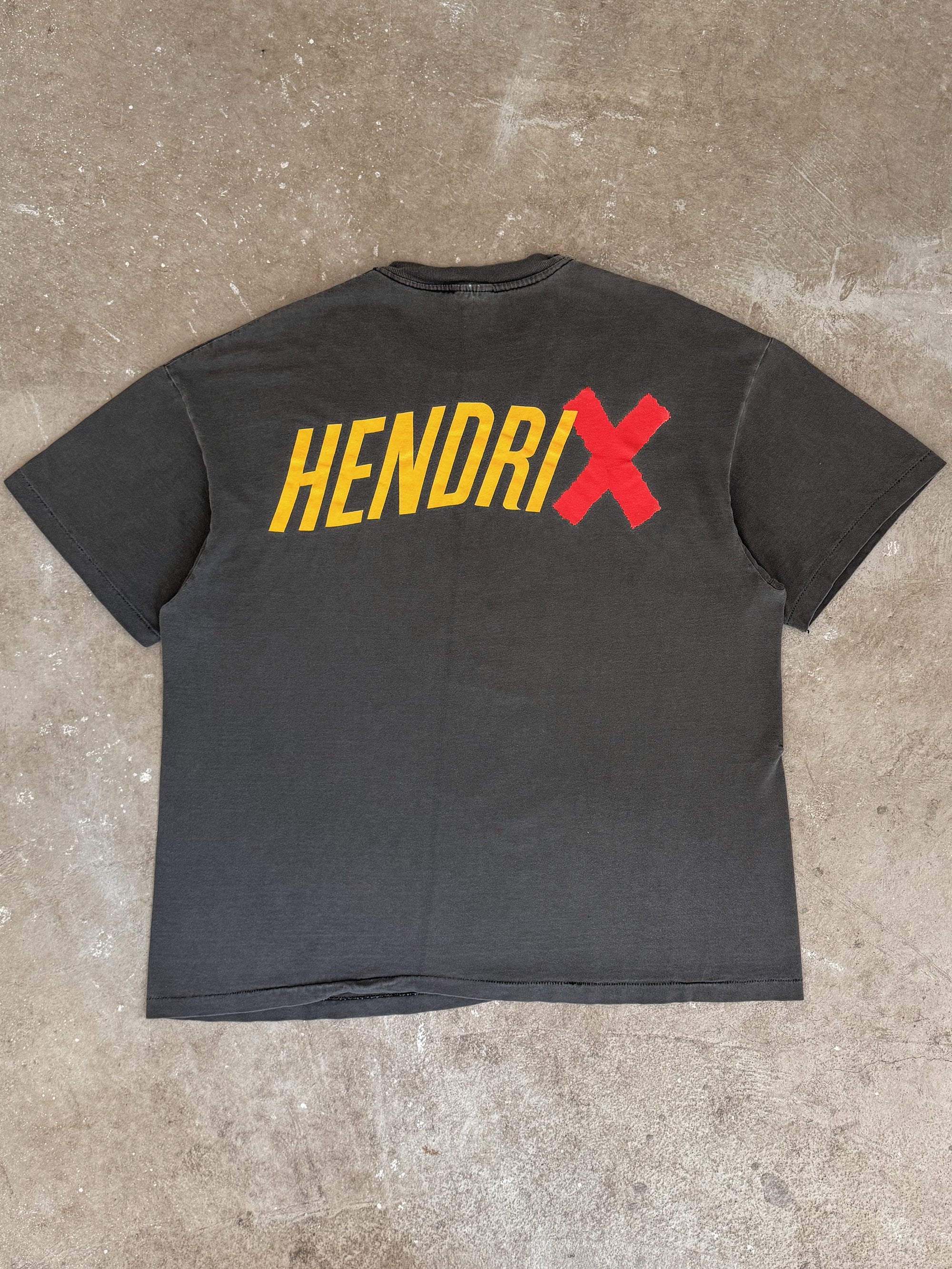 1991 Jimi Hendrix "Burning Guitar" Faded Tee (L)