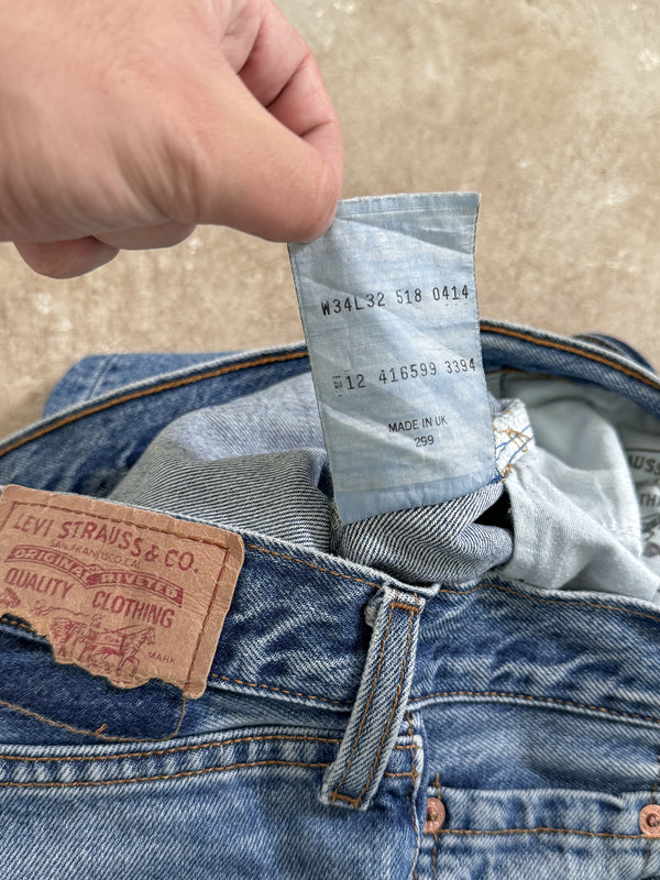 1990s Levis Faded Blue 518 (33X31)