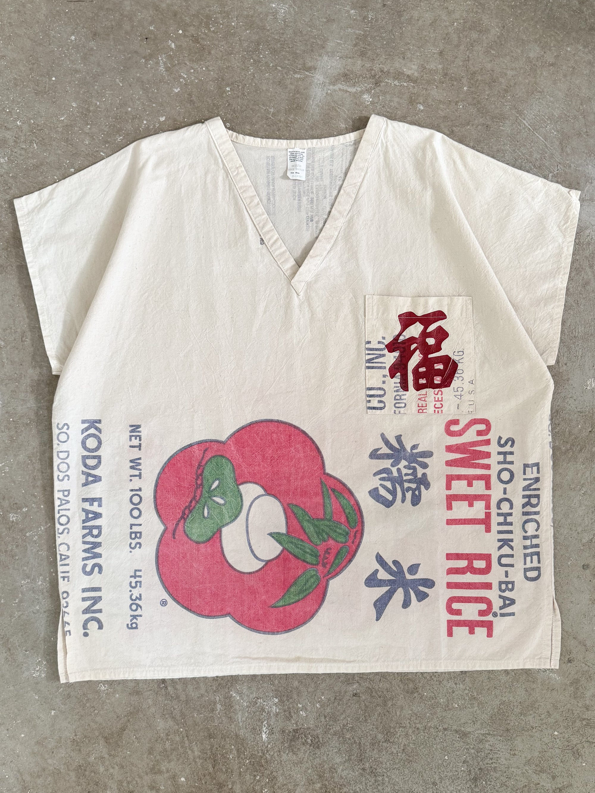 1970s "Sho-Chiku-Bai" Rice Sack Shirt (XL)