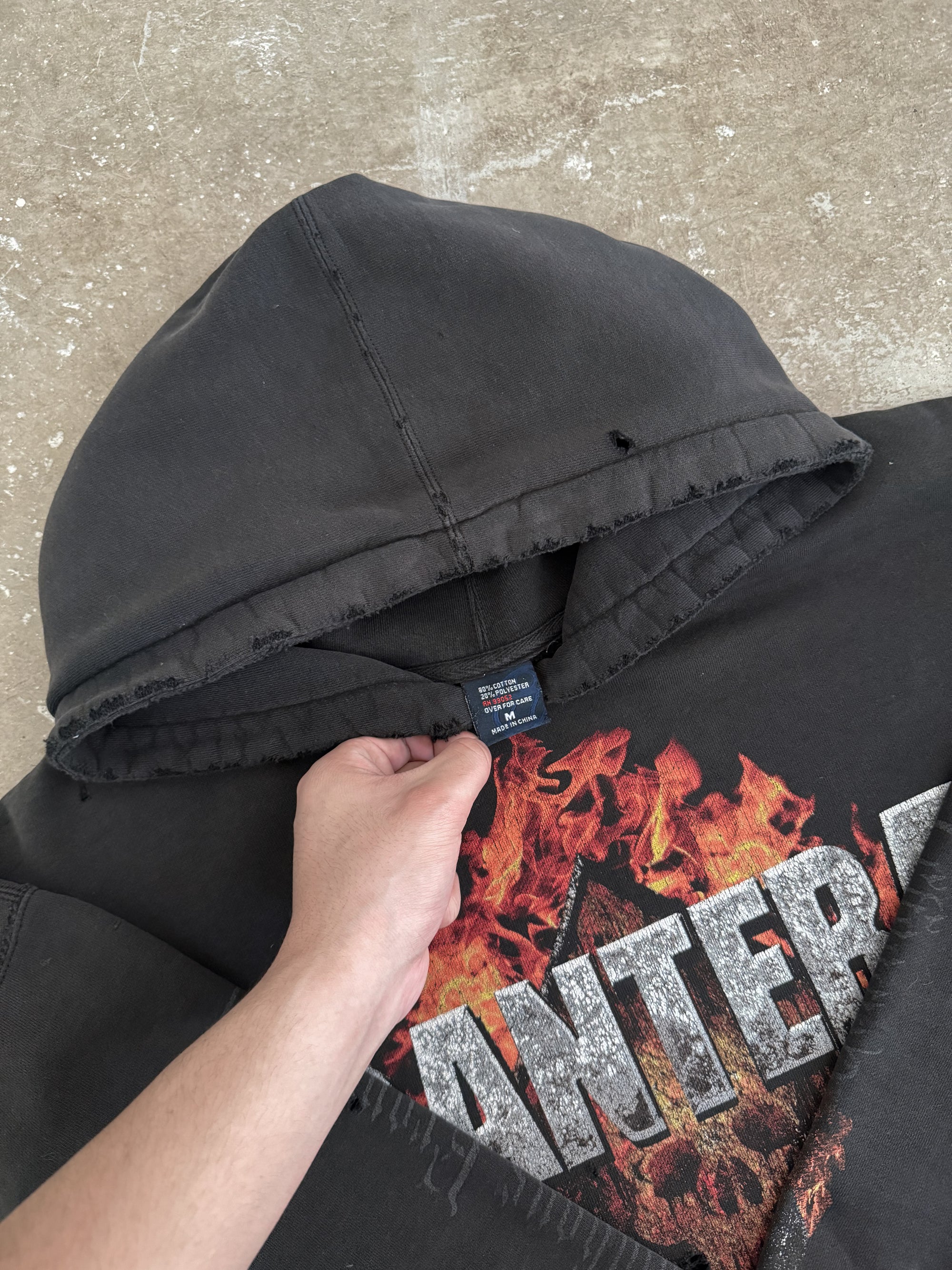 2006 Pantera "Cowboys From Hell" Thrashed Hoodie (M)