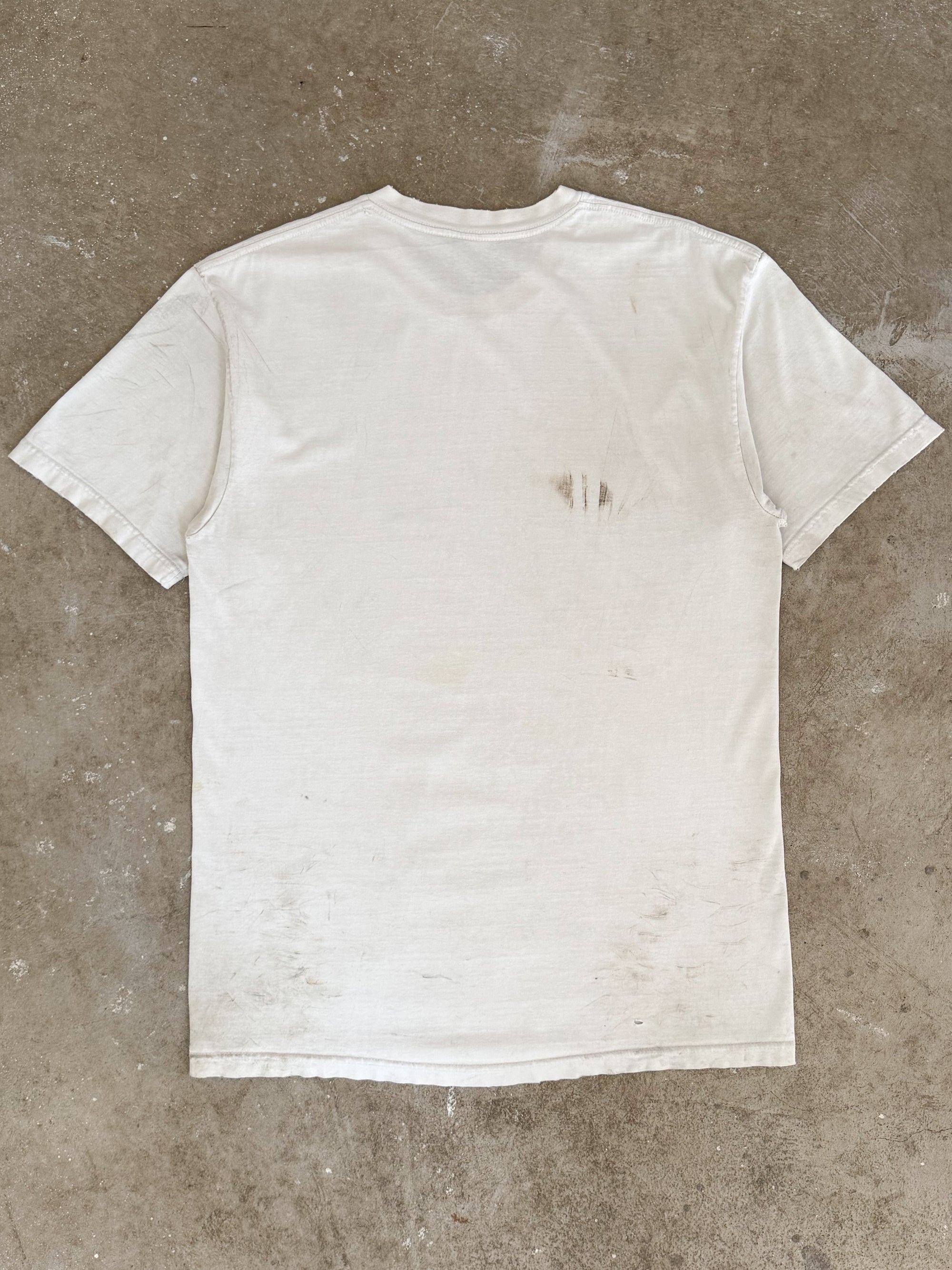 2000s/10s White Stained Blank Tee (L)
