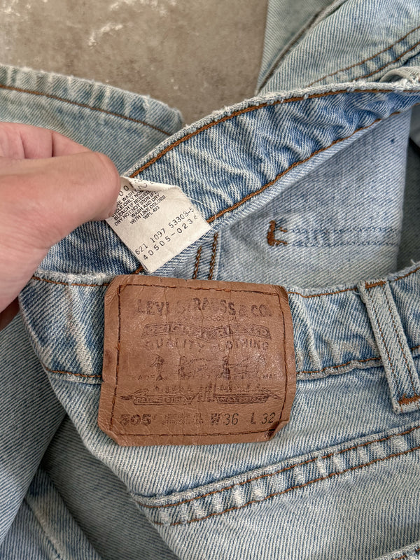 1990s Orange Tab Levis Faded Blue 505 (34X32)